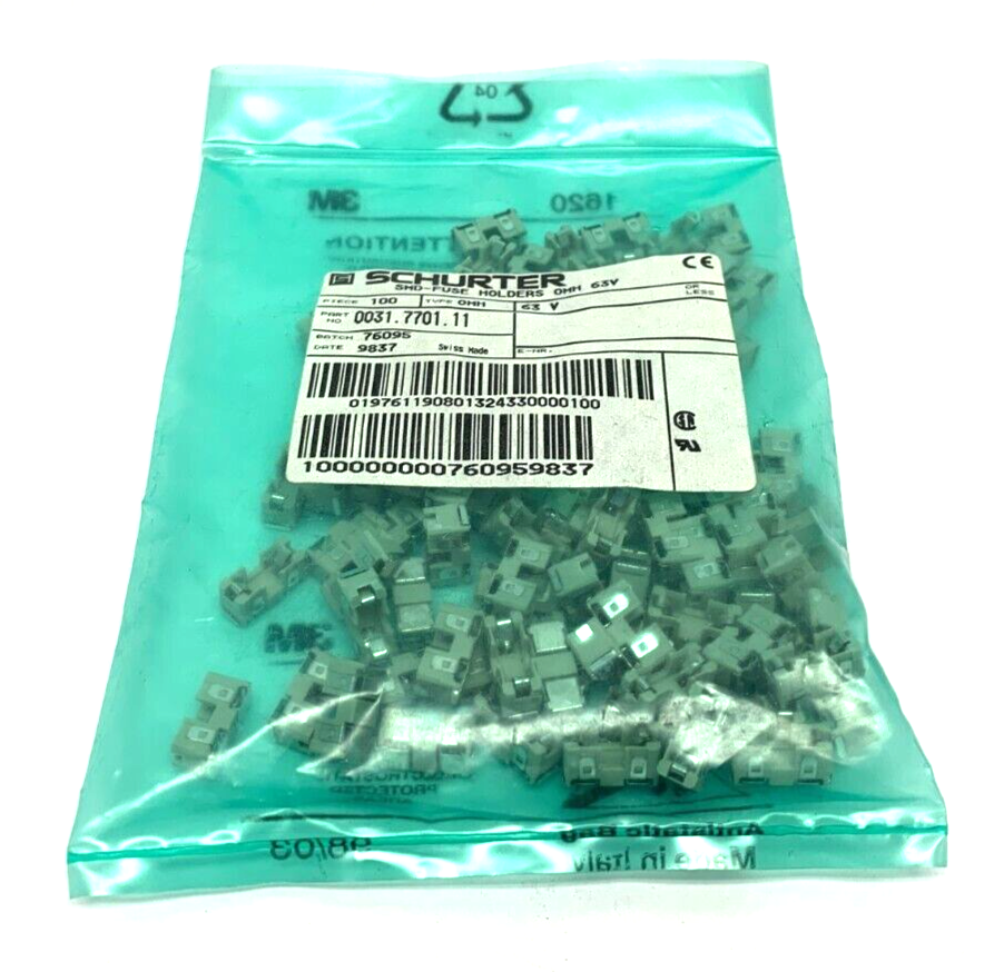 Schurter 0031.7701.11 SMD-Fuse Holders OMH 63V PACK OF 100 - Maverick Industrial Sales