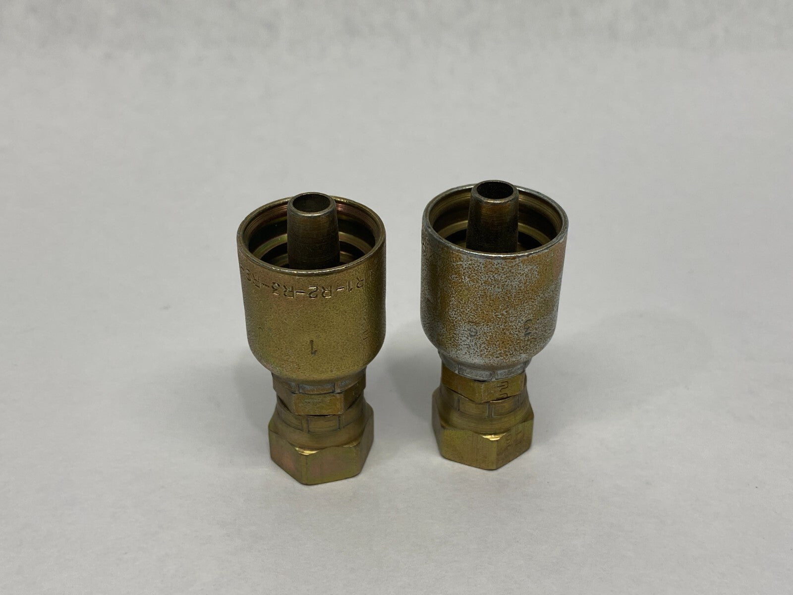 Parker 1JC43-6-6 Crimp Style Hydraulic Hose Fitting 3/8" Hose 3/8" Port LOT OF 2 - Maverick Industrial Sales