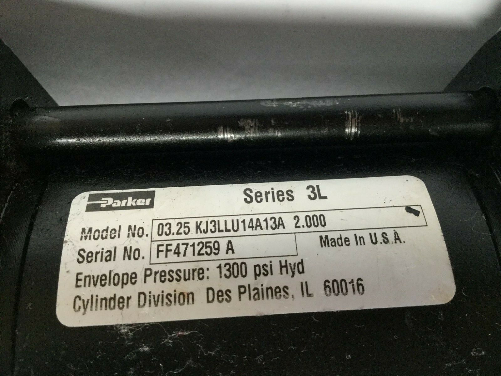 Parker 03.25KJ3LLU14A13A2.00 Series 3L Hydraulic Cylinder - Maverick Industrial Sales