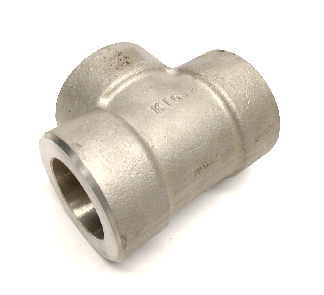 Socket Weld Pipe Tee 304 Stainless Steel 1-1/2" NPS 6000LB SA182 - Maverick Industrial Sales