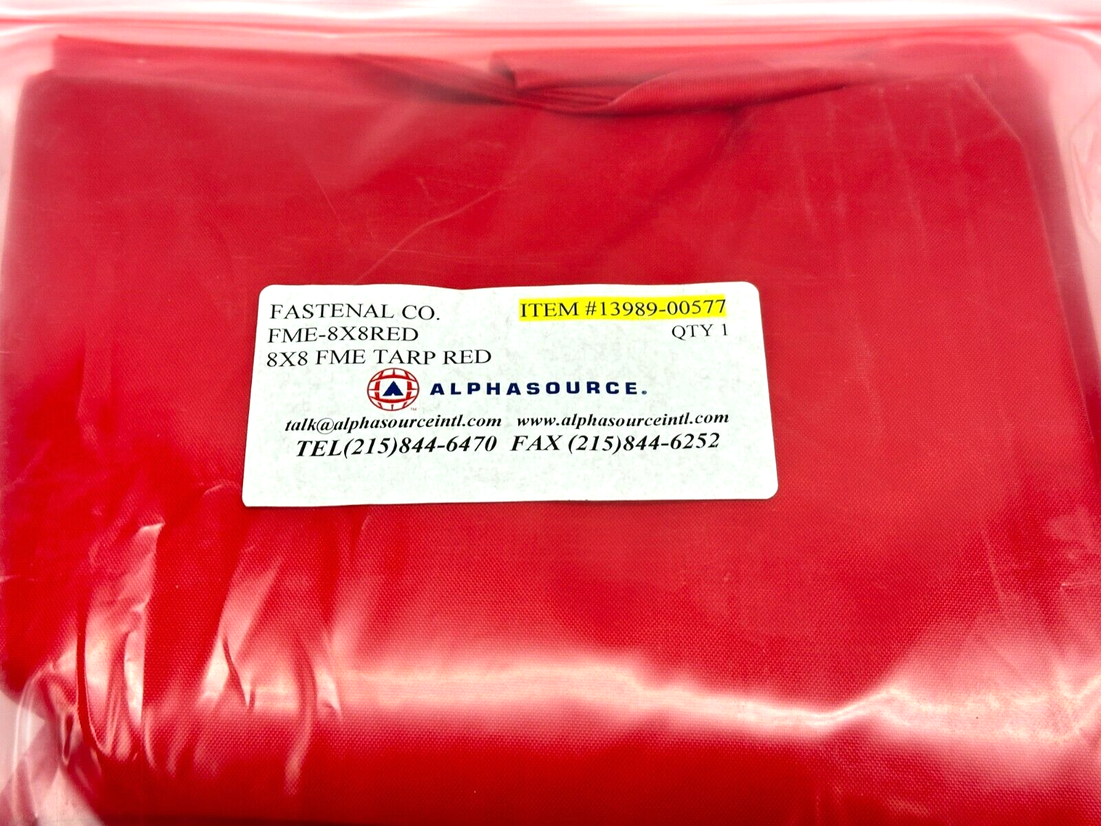 Alphasource FME-8X8RED 8' x 8' FME Tarp Red - Maverick Industrial Sales