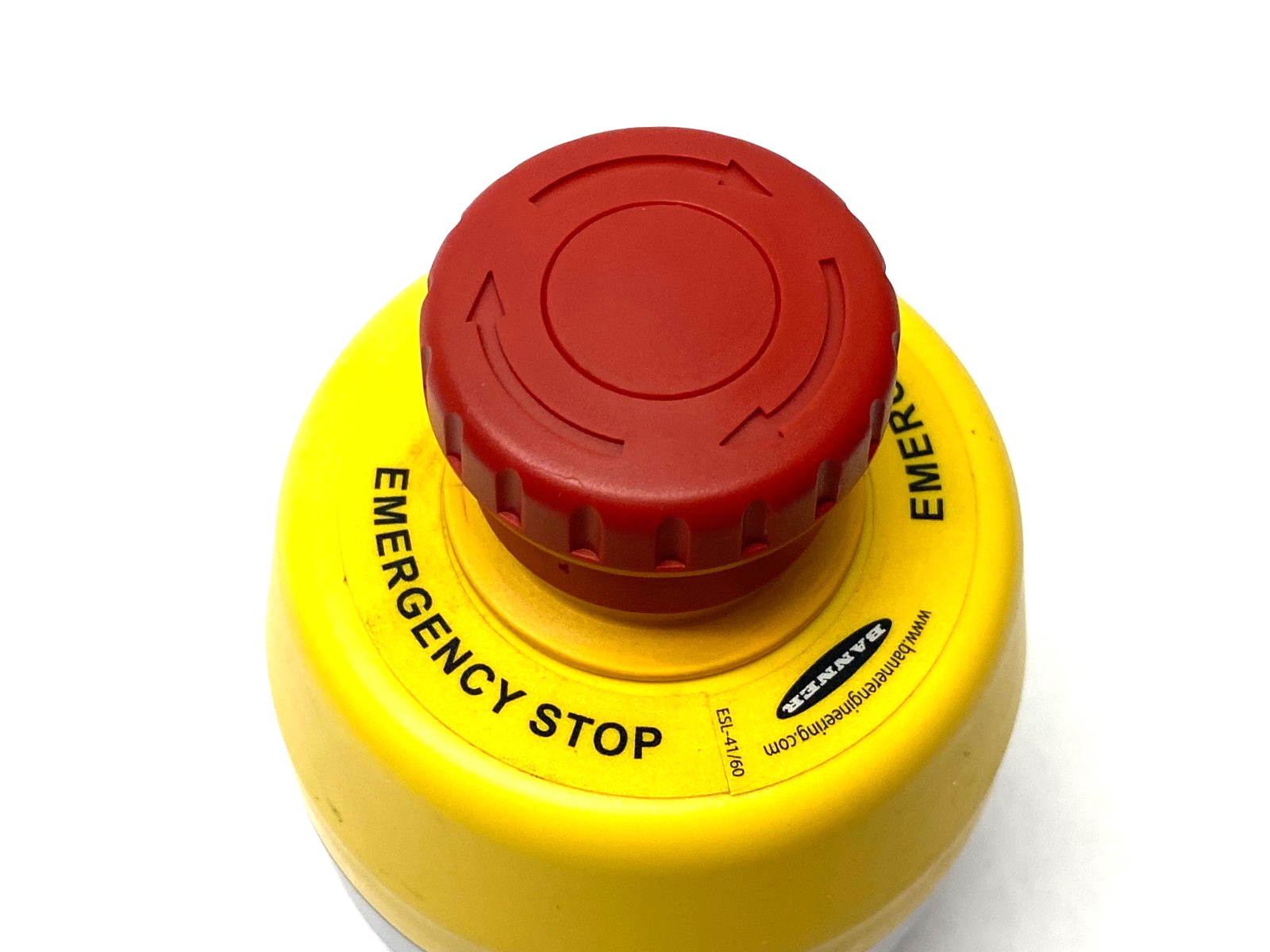Banner SSA-EB1PLYR-12ECQ8 Illuminated Emergency Stop Pushbutton 30mm Mount 25304 - Maverick Industrial Sales
