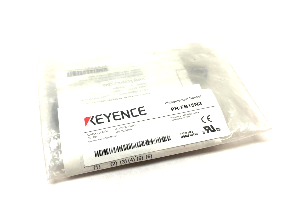 Keyence PR-FB15N3 Self-Contained Flat, Reflective Photoelectric Sensor - Maverick Industrial Sales