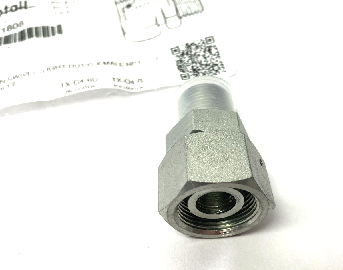 5307L-18-08 | Adaptall Straight Female DIN (Swivel) X Male NPT, Light Duty - New – Open box - Maverick Industrial Sales
