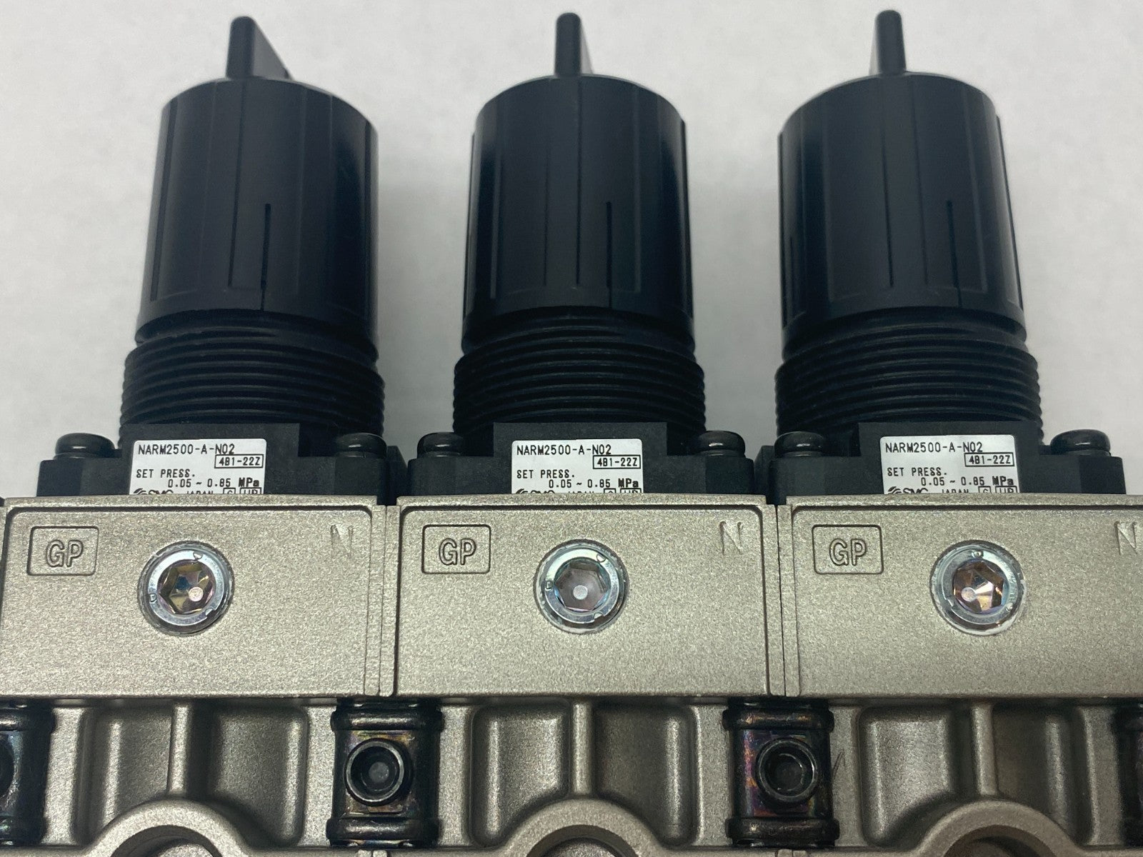 SMC NARM2500-03A-N02 Modular 3-Regulator Manifold 1/4" NPT - Maverick Industrial Sales