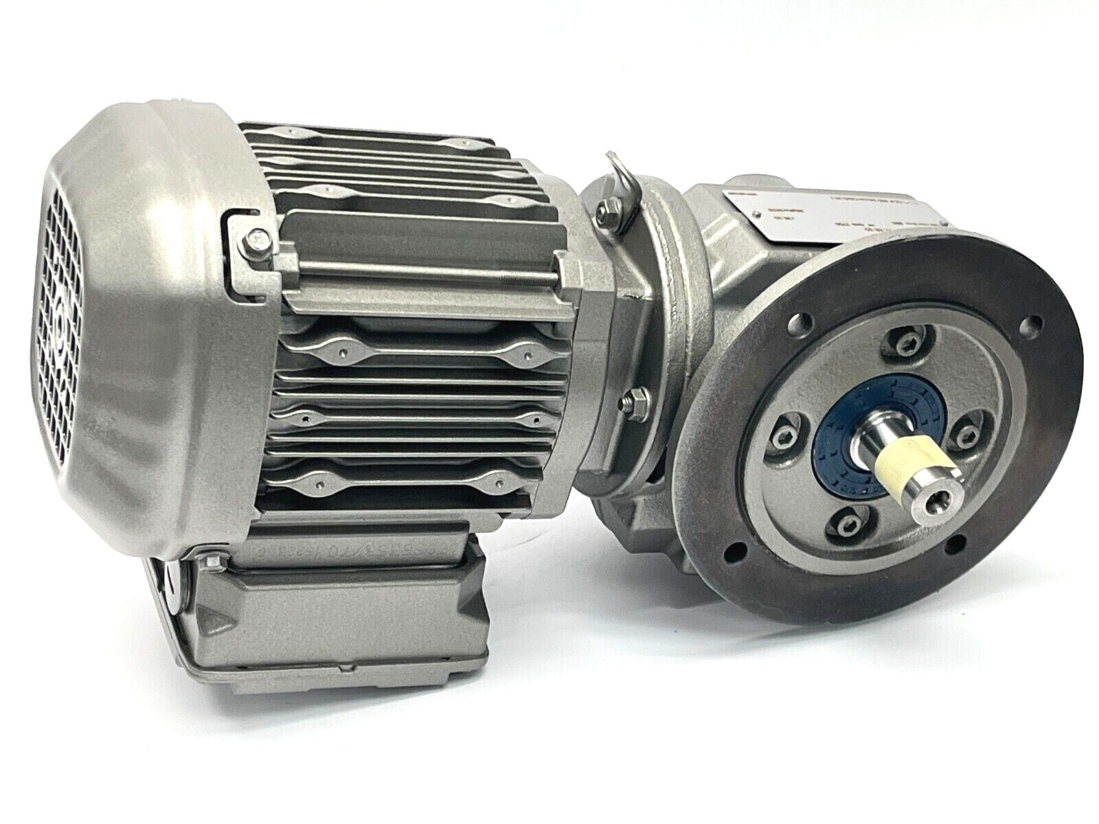 SF37 DRS71S4 | SEW Eurodrive SF37DRS71S4 Right Angle Gearmotor 0.5HP Inverter Duty 230/460V - New – Open box - Maverick Industrial Sales
