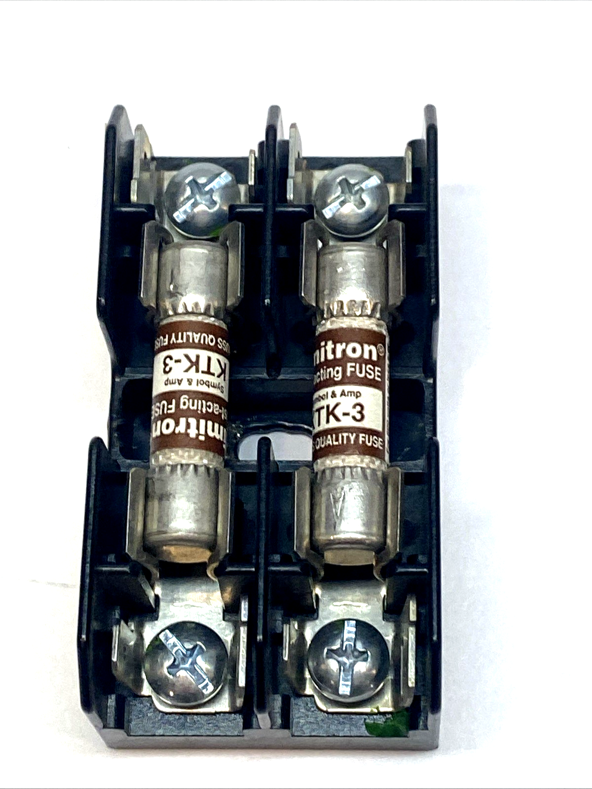 BM6032SQ | Bussmann 2-Pole Midget Fuse Block 30A 600V Screw/Quick Connect - Used - Maverick Industrial Sales