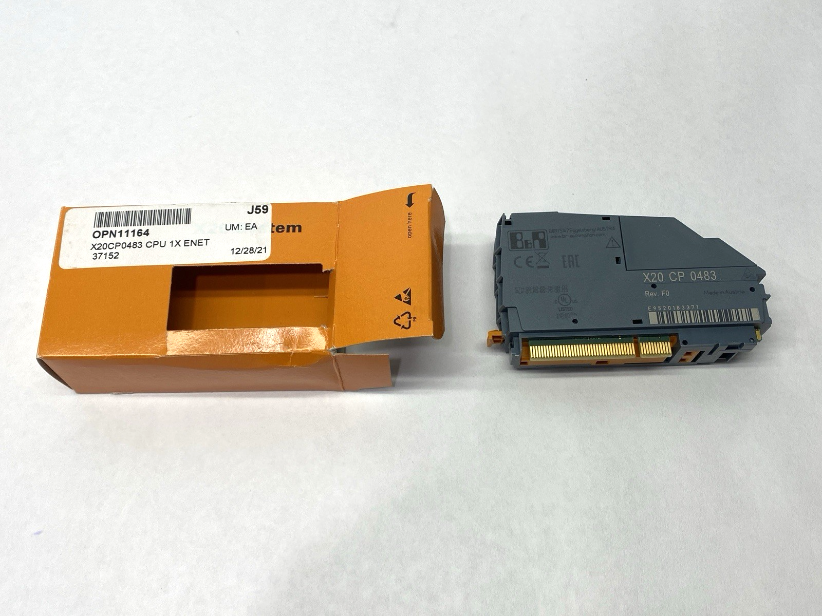 X20CP0483 | B&R Automation Rev. F0 Compact-S CPU Controller Powerlink & Ethernet - New – Open box - Maverick Industrial Sales