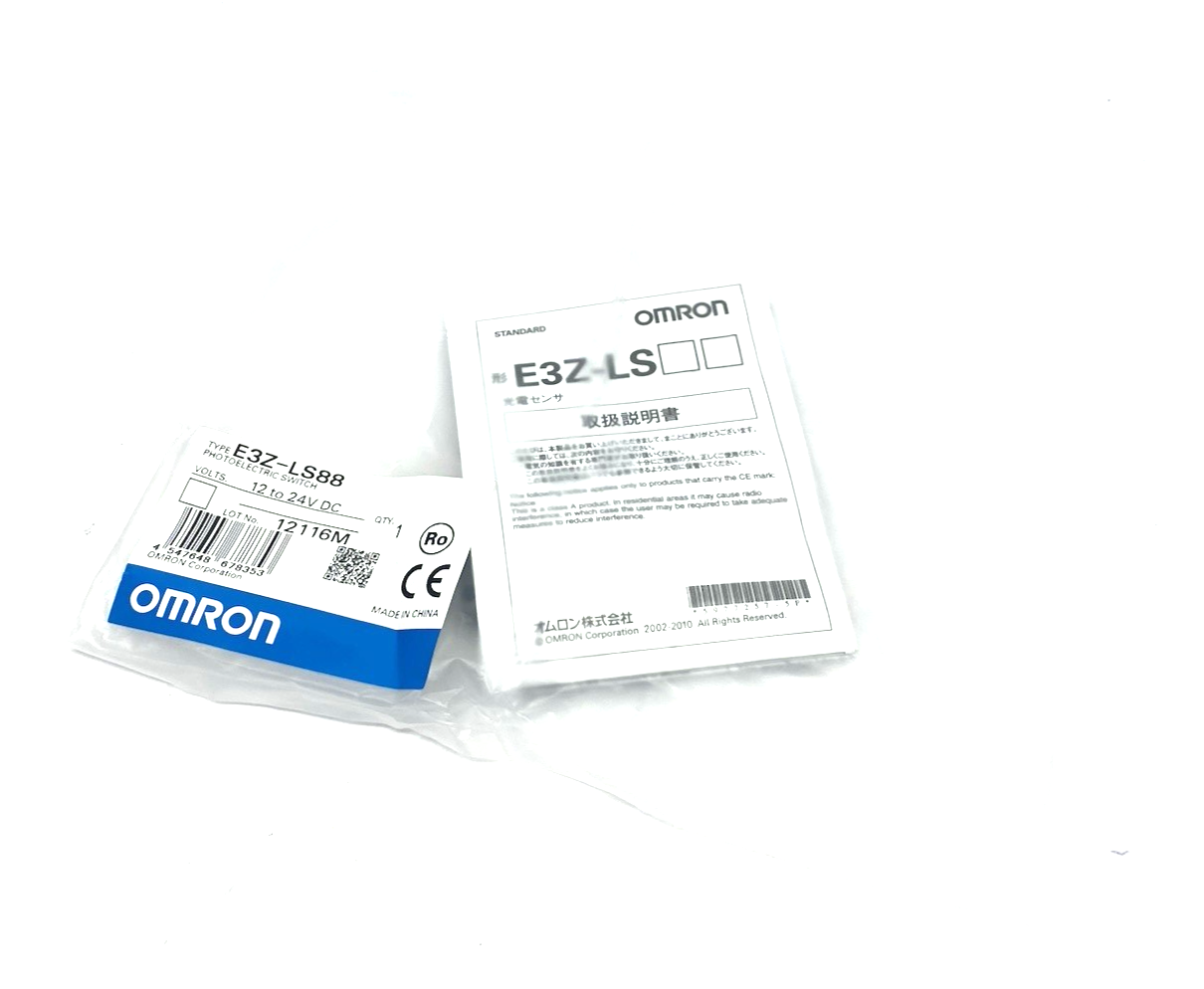 E3Z-LS88 | Omron Compact Photoelectric Sensor, Distance-Settable, Built-in-Ampl. - New - Maverick Industrial Sales