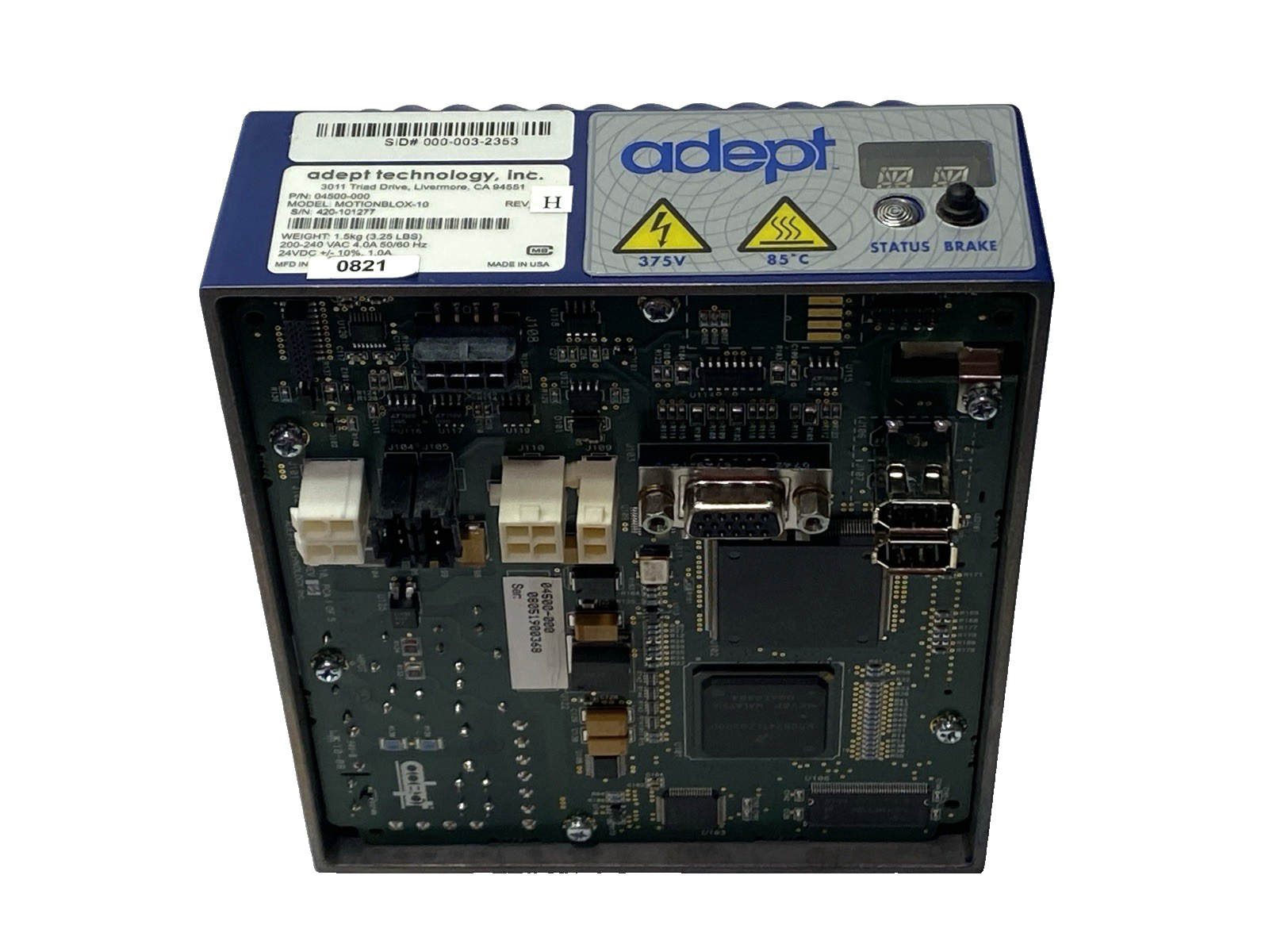 Adept 04500-000 Servo Amplifier Module Motionblox-10 Rev. H 240VAC - Maverick Industrial Sales