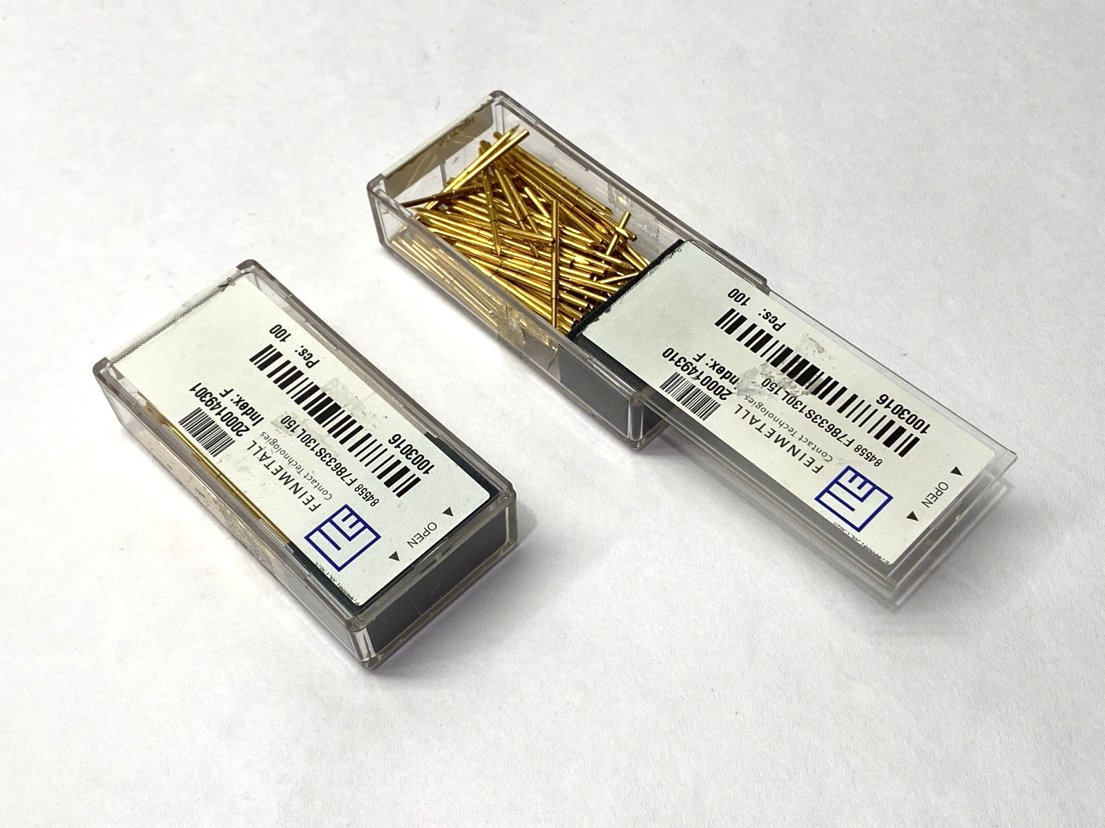 Feinmetall 1003016 Basic Contact Probes 38mm Length F78633S130L150 LOT OF 200 - Maverick Industrial Sales