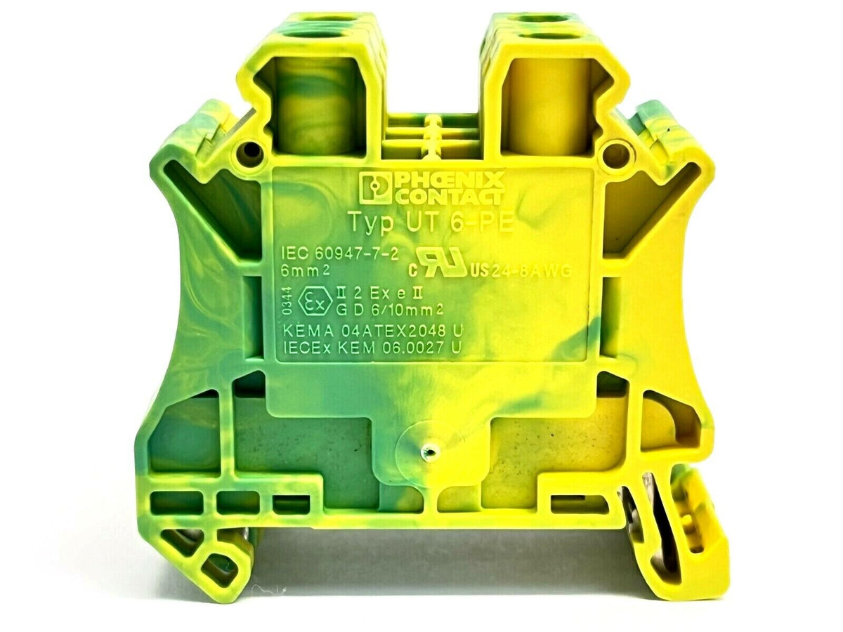 Ut 6 UT 6-PE,3044157 | Phoenix Contact UT 6-PE Ground Modular Terminal Block ...