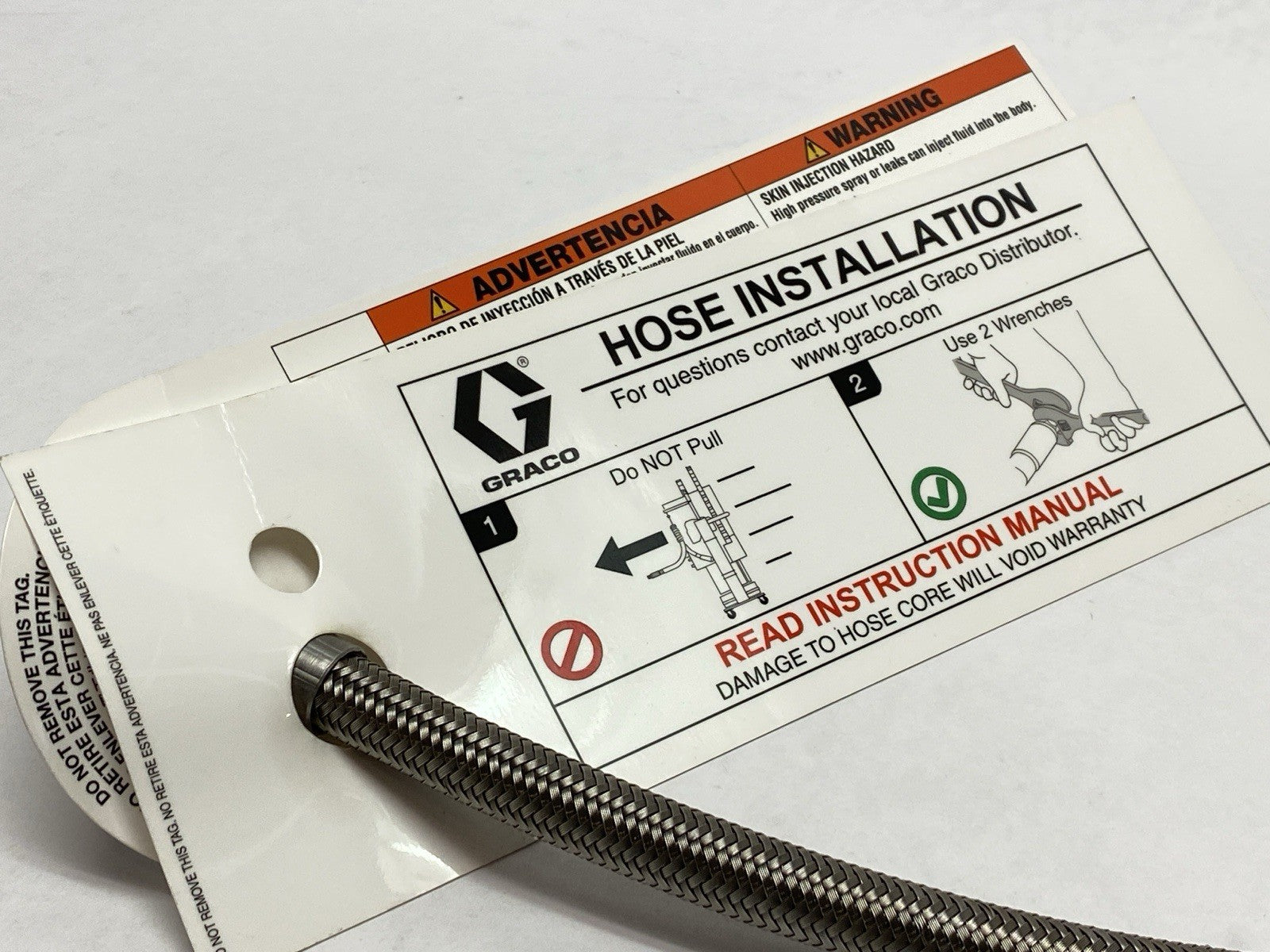 Graco 16C528 Hose Assembly Stainless Steel Braided 1/2" x 24" - Maverick Industrial Sales