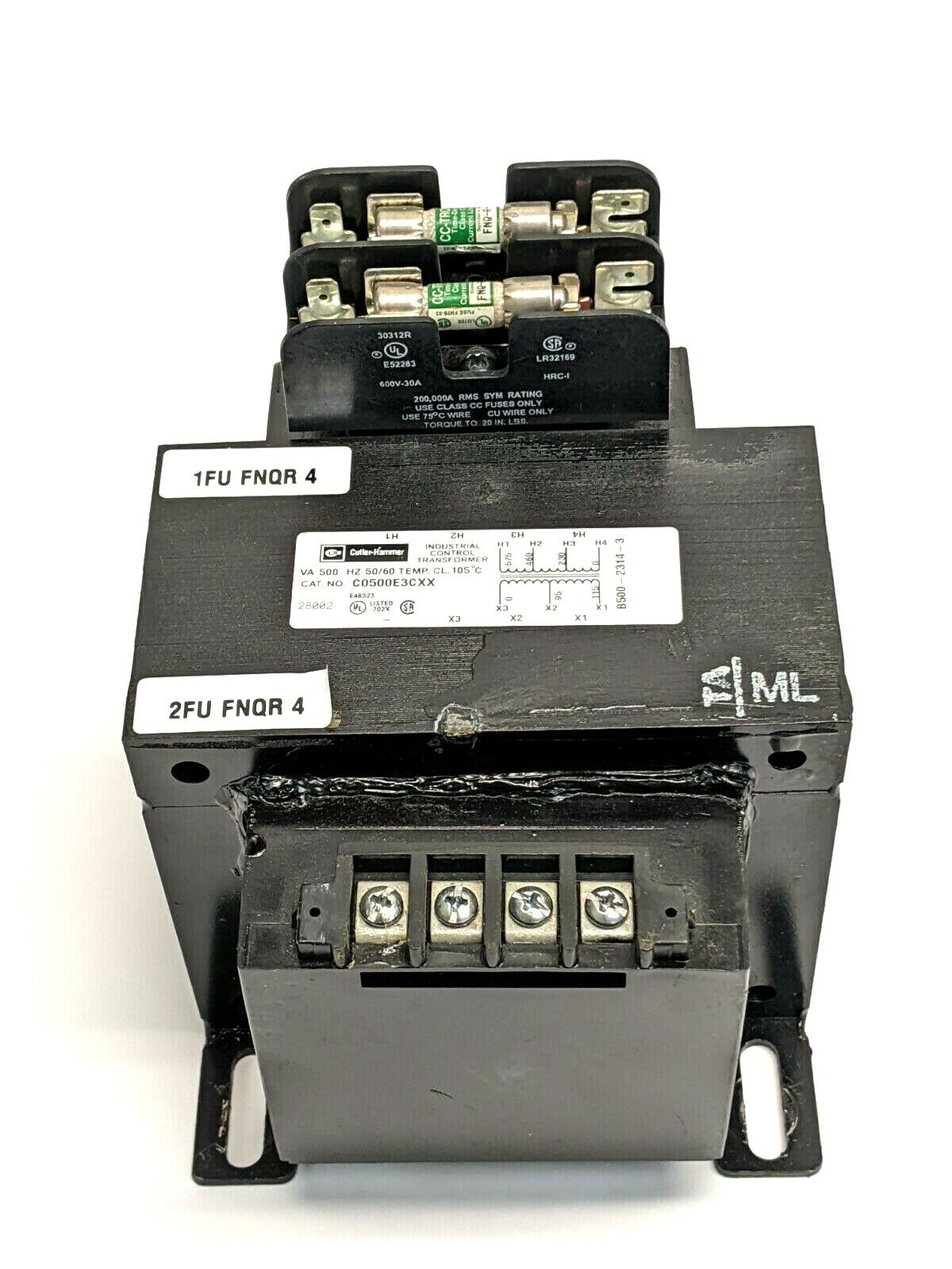 Cutler Hammer C0500E3CXX Industrial Control Transformer 500VA 50/60Hz - Maverick Industrial Sales
