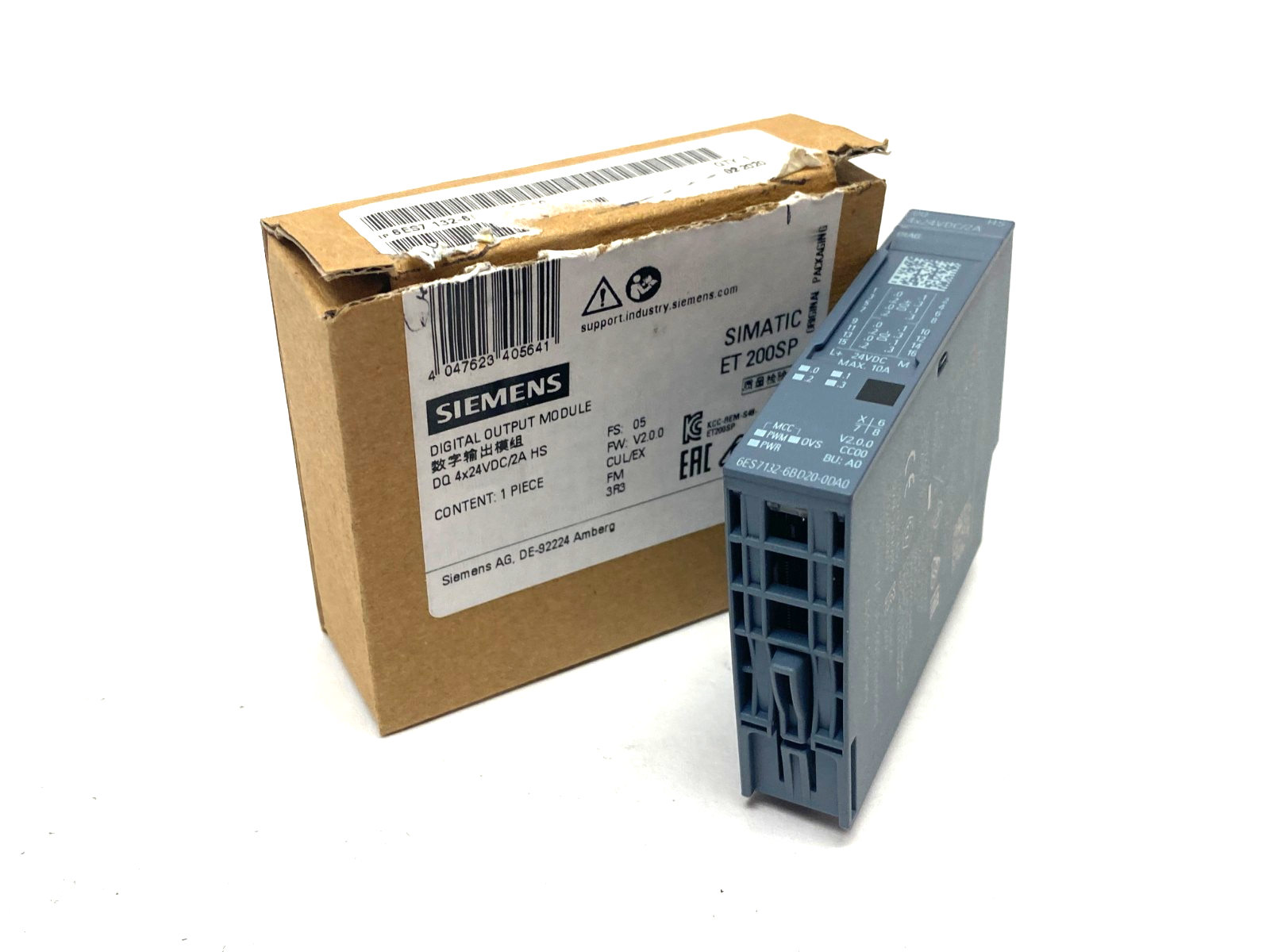 Siemens 6ES7132-6BD20-0DA0 SIMATIC ET 200SP Digit Output Module DQ 4x24VDC/2A HS - Maverick Industrial Sales