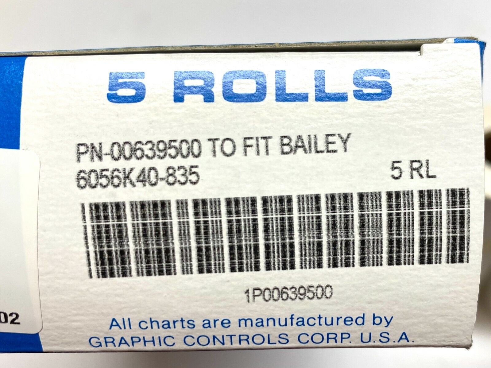 Graphic Controls 00639500 Strip Recording Charts 4-11/32" x 66ft BOX OF 5 - Maverick Industrial Sales
