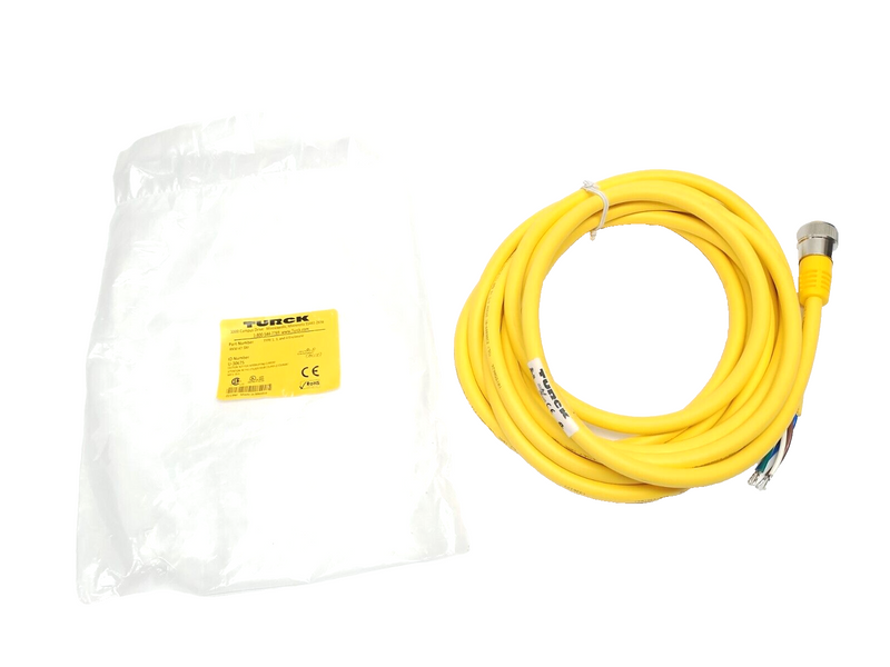 Turck RKM 47-5M Single Ended Cordset 7/8" Female 4-Pin 5m U-30675 - Maverick Industrial Sales