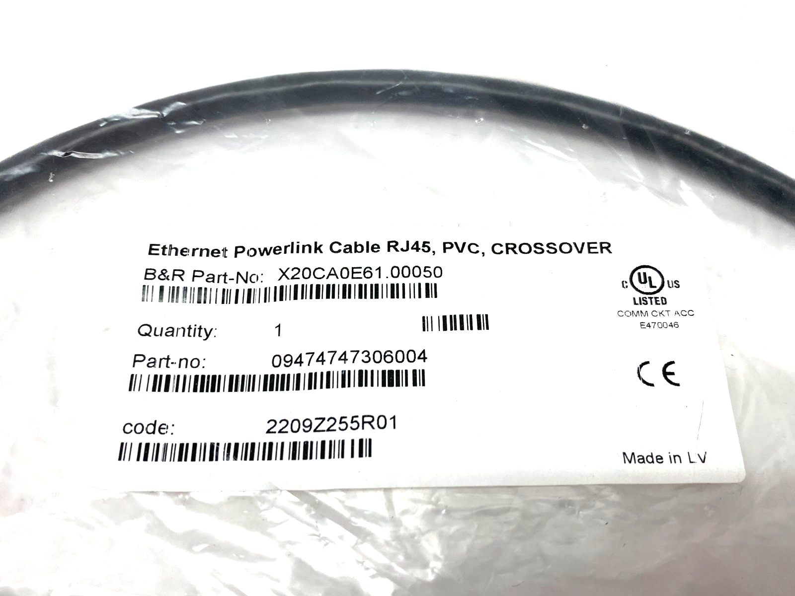 X20CA0E61.00050 | B&R Automation Ethernet POWERLINK Cable Crossover 2x RJ45 - New - Maverick Industrial Sales