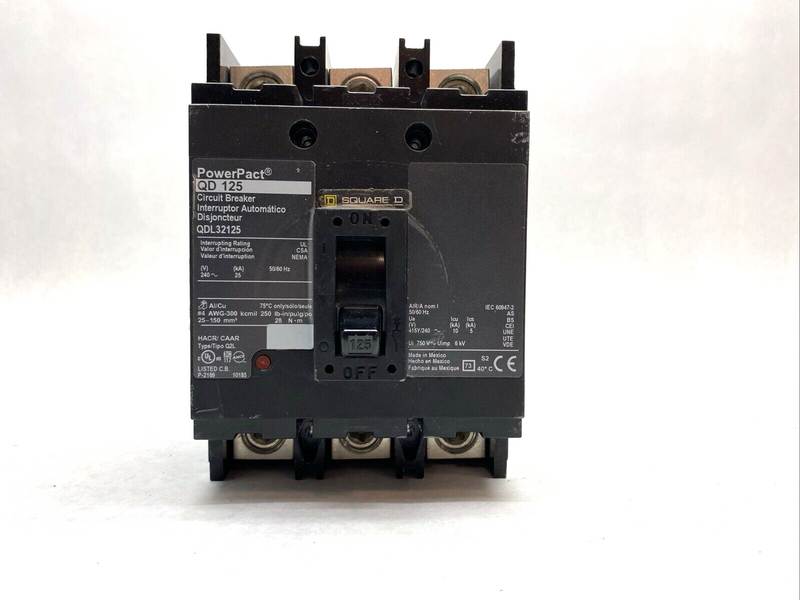 Square D QDL32125 PowerPact 125A Breaker - Maverick Industrial Sales