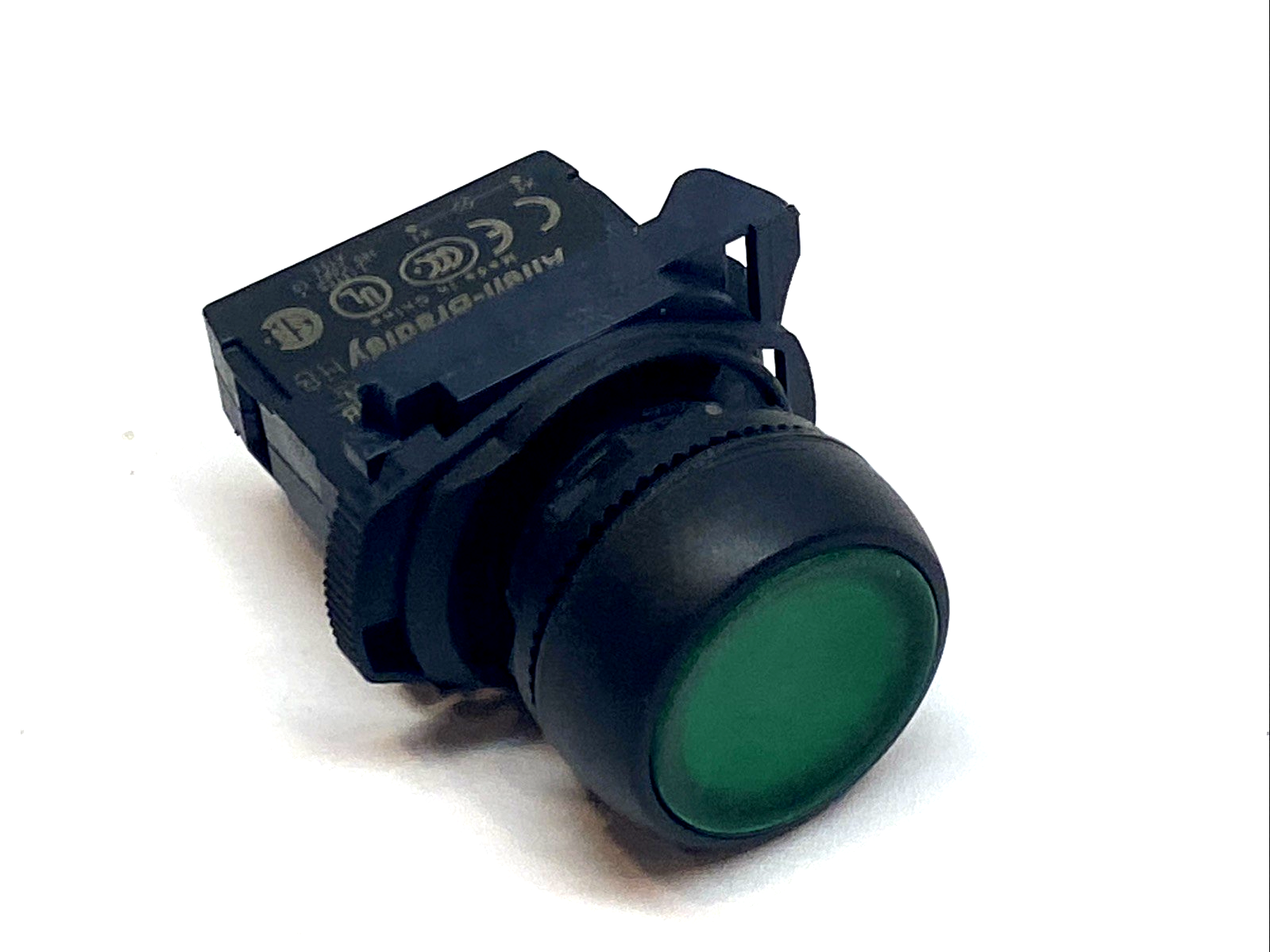 Allen-Bradley 800FP-LF3 Green Illuminated 22mm PB w/ 800F-N3G 24V LED - Maverick Industrial Sales