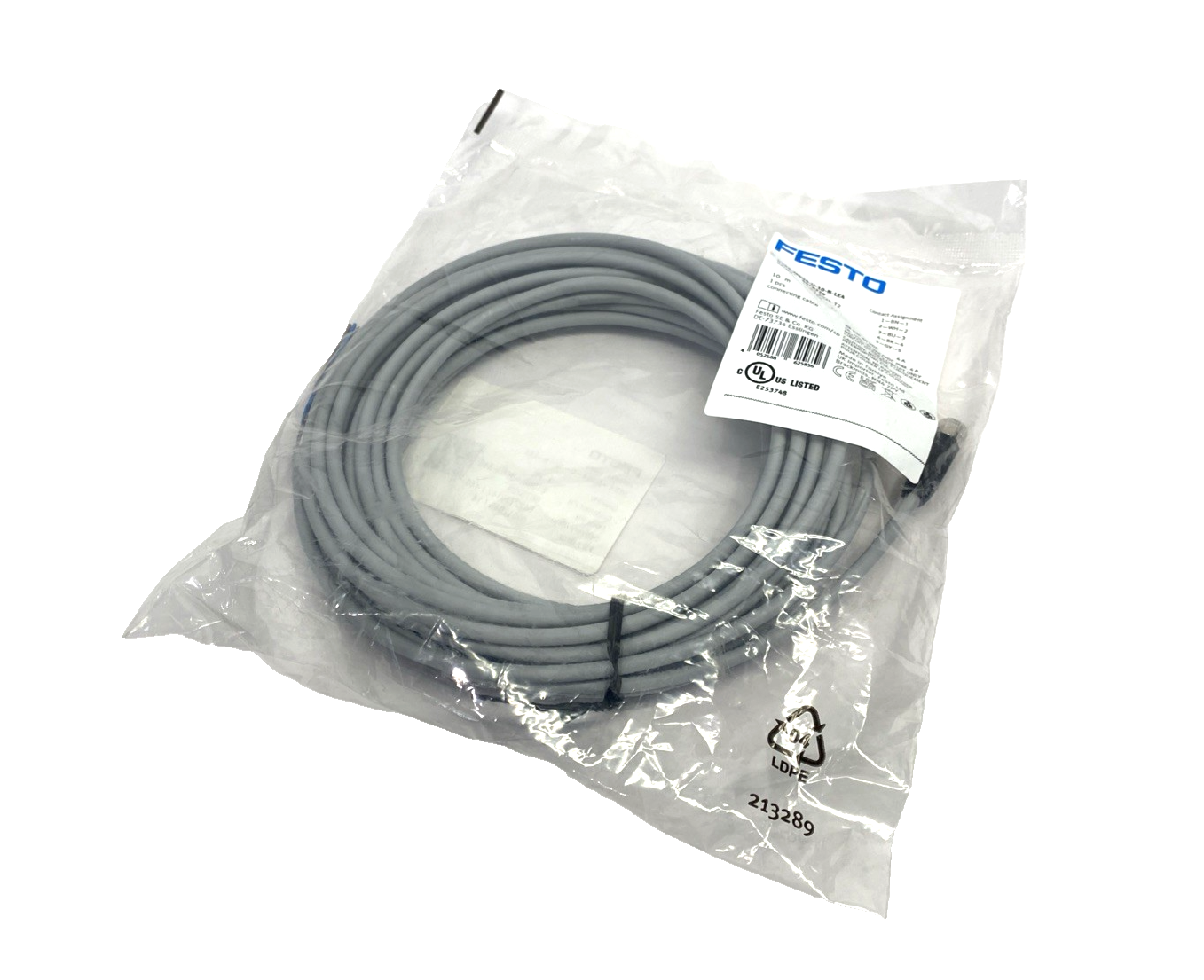 NEBA-M8G4-U-10-N-LE4 | Festo Connecting Cable M8 Female 4-Pin 10m 8078229 - New - Maverick Industrial Sales