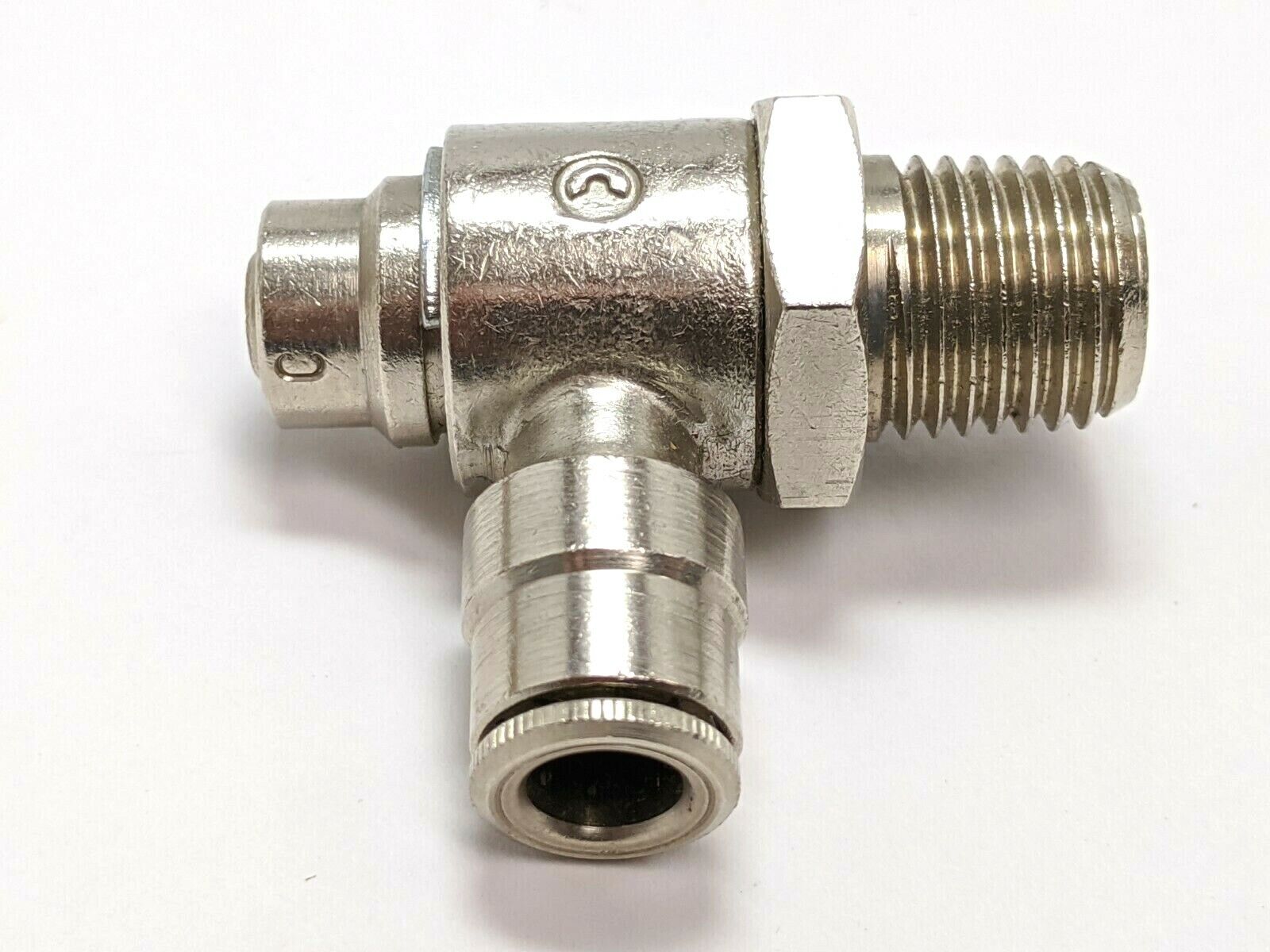 Camozzi GSVU 05-02 Flow Control Valve 5/16” Tube OD, 1/8” NPT Thread - Maverick Industrial Sales