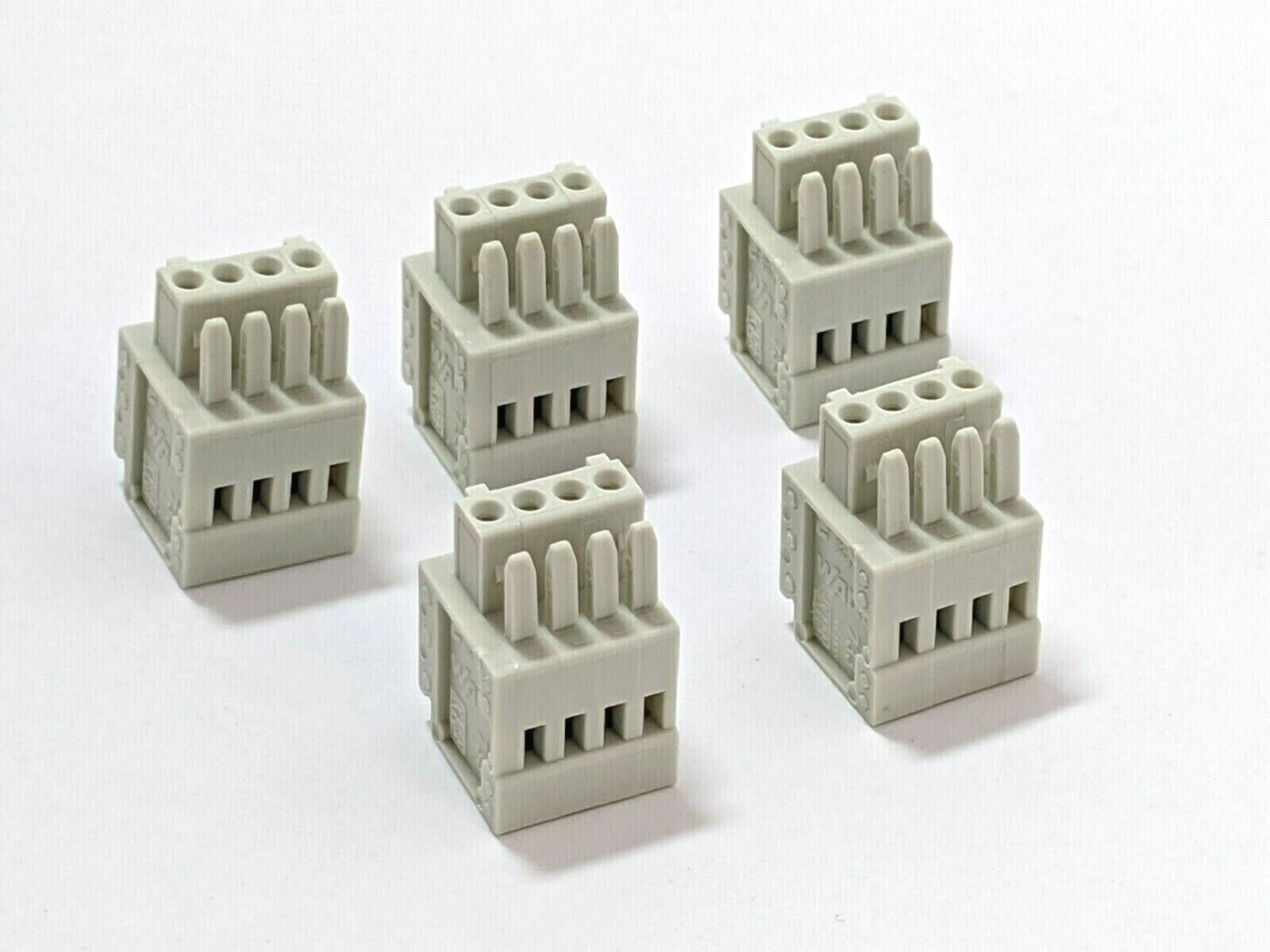 Wago 733-104 Pluggable Terminal Block 4 Positions LOT OF 5 - Maverick Industrial Sales
