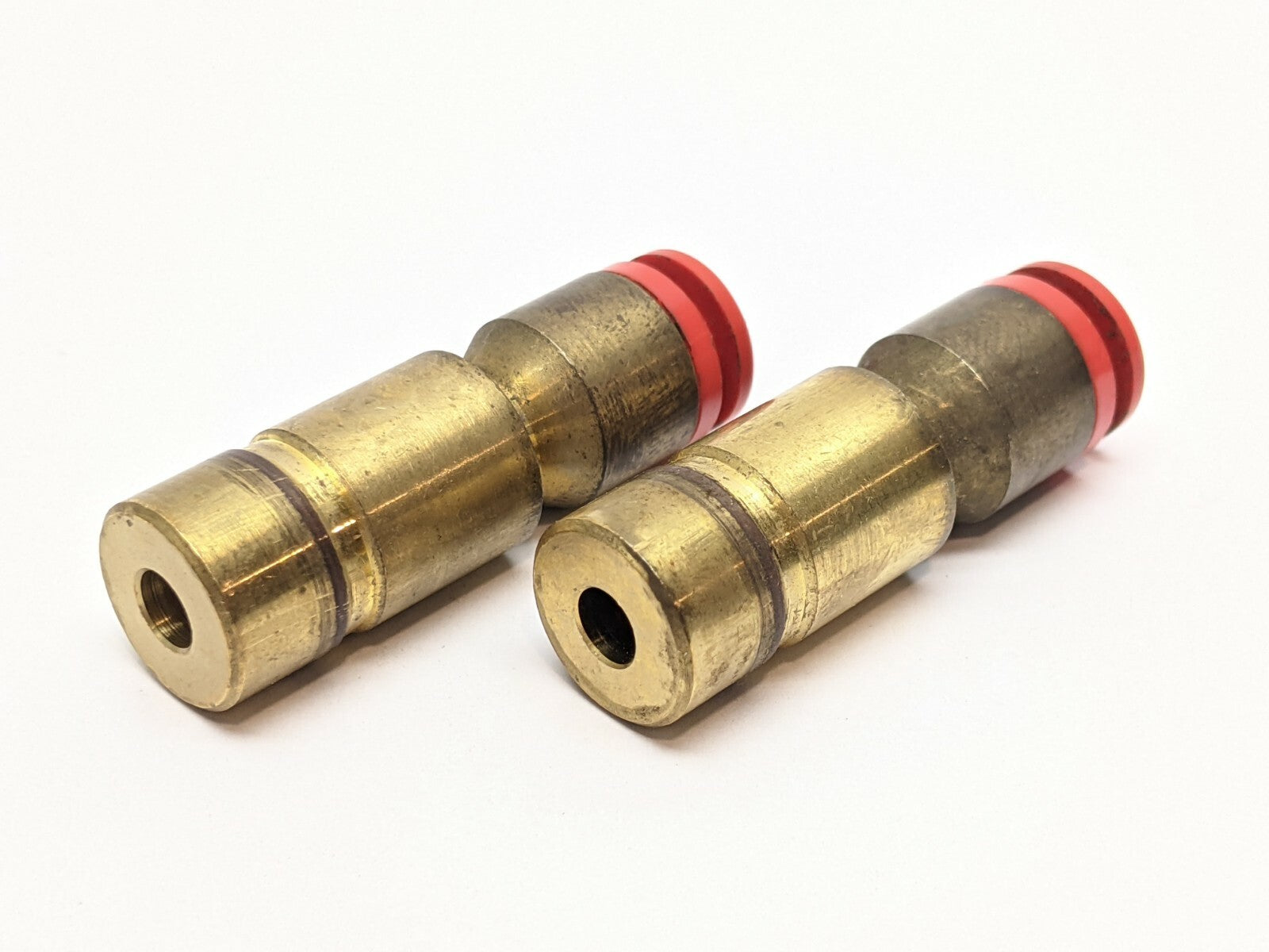 SMC Brass Plug-In Reducer 1/2" OD to 1/4" Tube One Touch Fitting LOT OF 2 - Maverick Industrial Sales