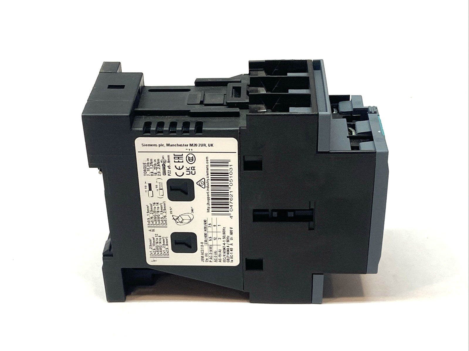 3RT2024-1DB40 | Siemens SIRIUS Power Contactor 3-Pole 12A AC-3 / AC-3e - Used - Maverick Industrial Sales