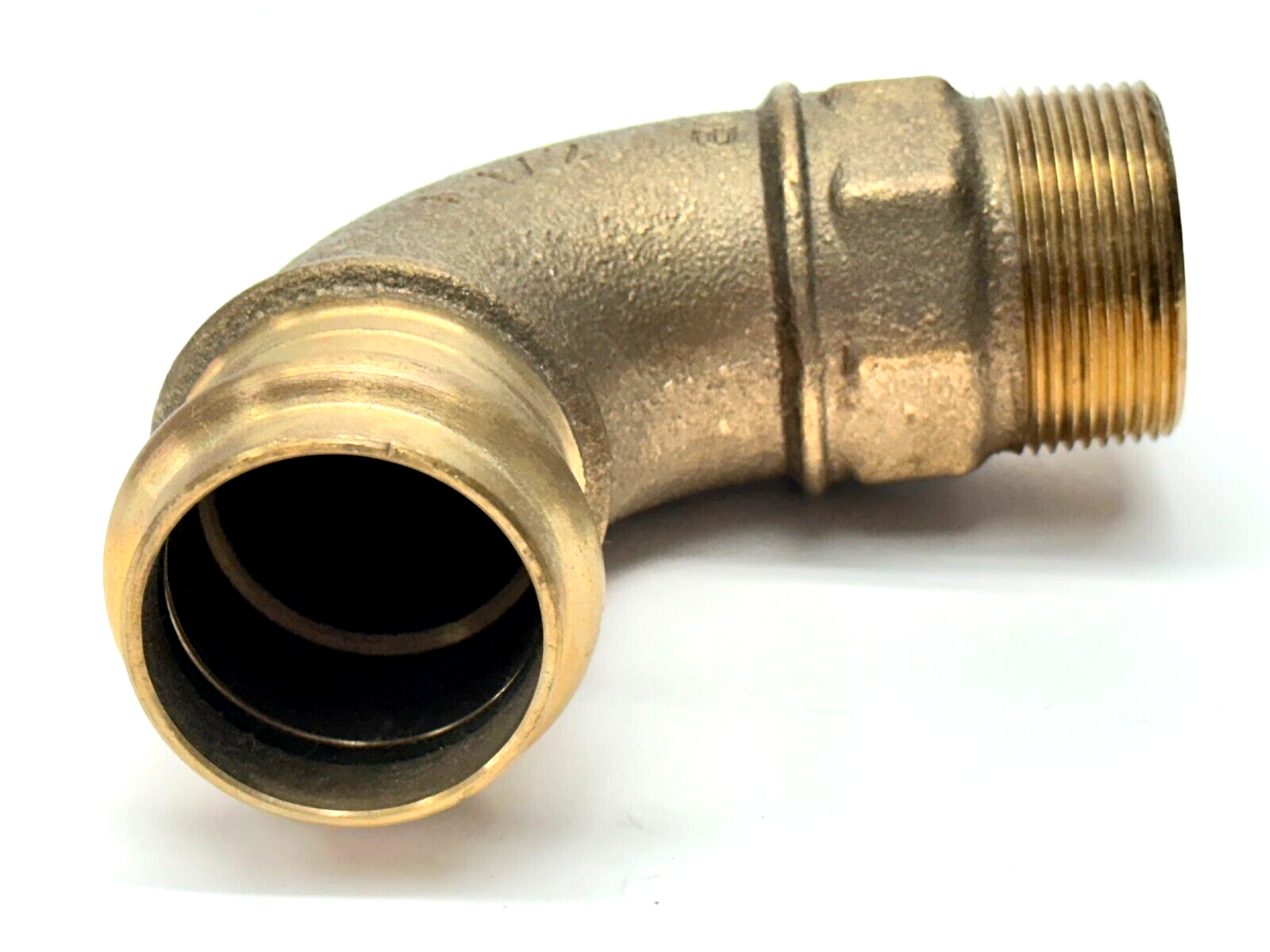 Viega 77522 ProPress 1-1/2" x 1-1/2" MNPT CXM 90 Degree Elbow Bronze - Maverick Industrial Sales