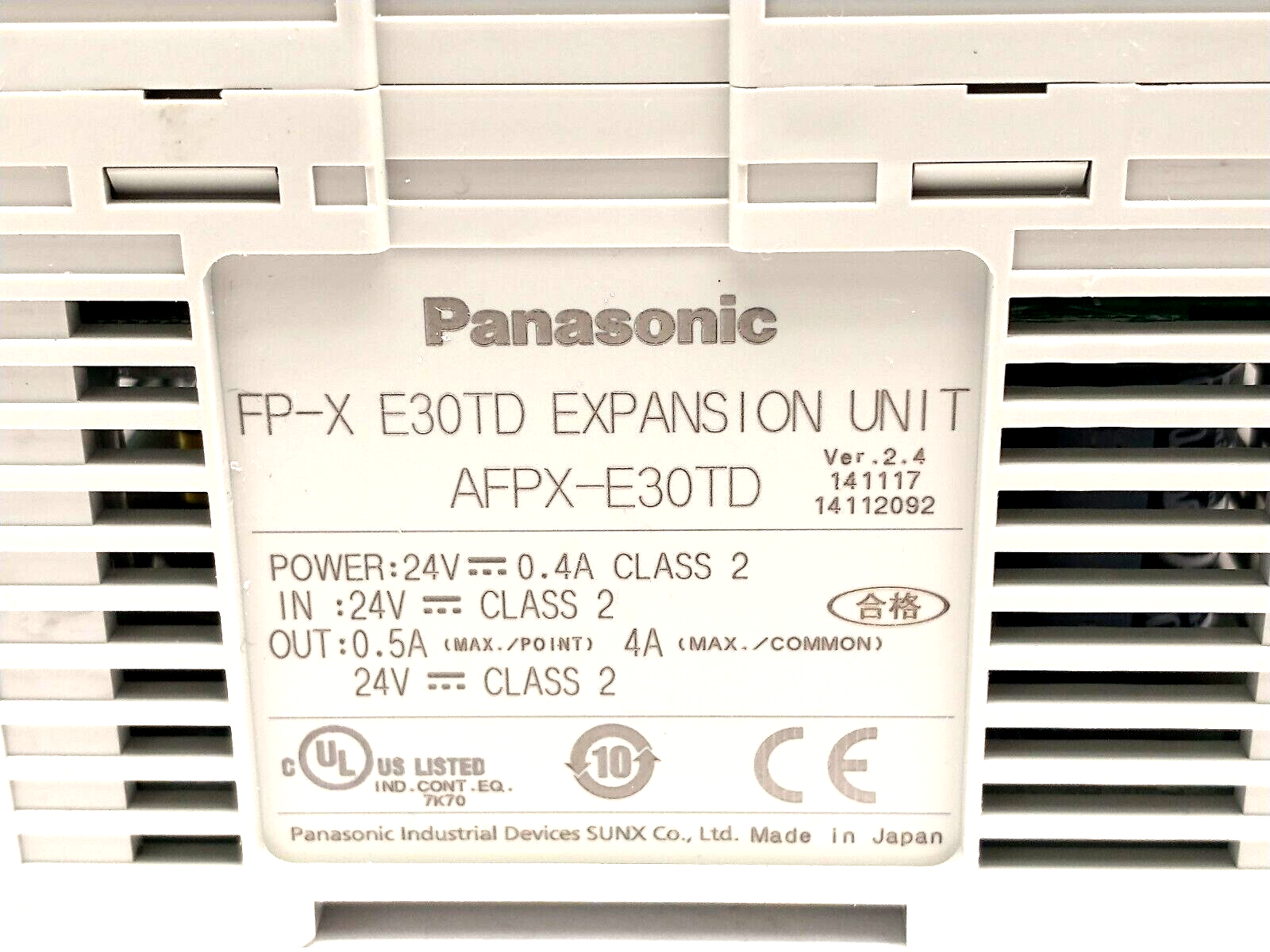 Panasonic AFPX-E30TD FP-X Expansion I/O Unit - Maverick Industrial Sales