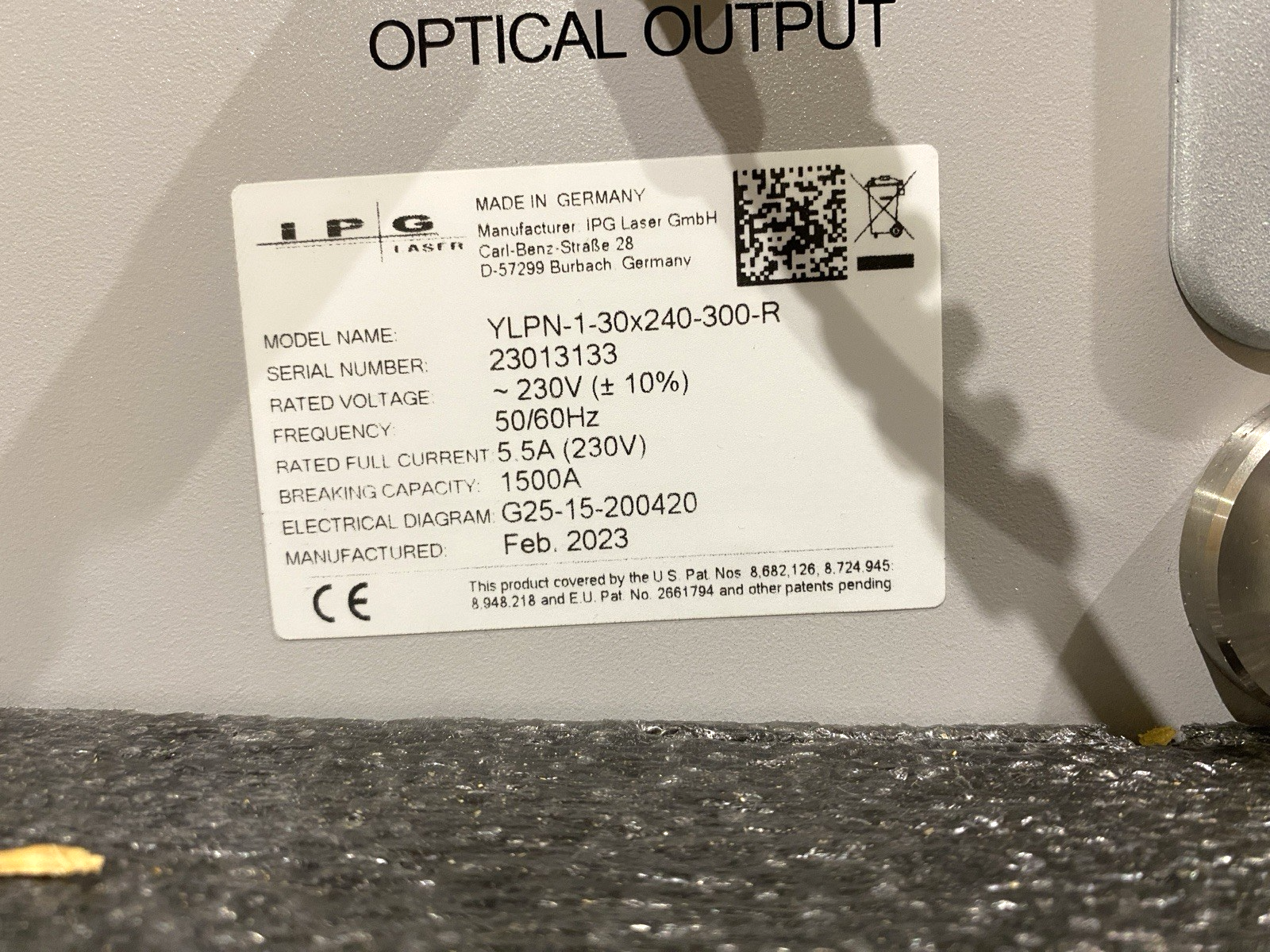IPG Photonics YLPN-1-30x240-300-R YTTRBIUM Pulsed Fiber Laser 230V 5.5A Feb 2023 - Maverick Industrial Sales