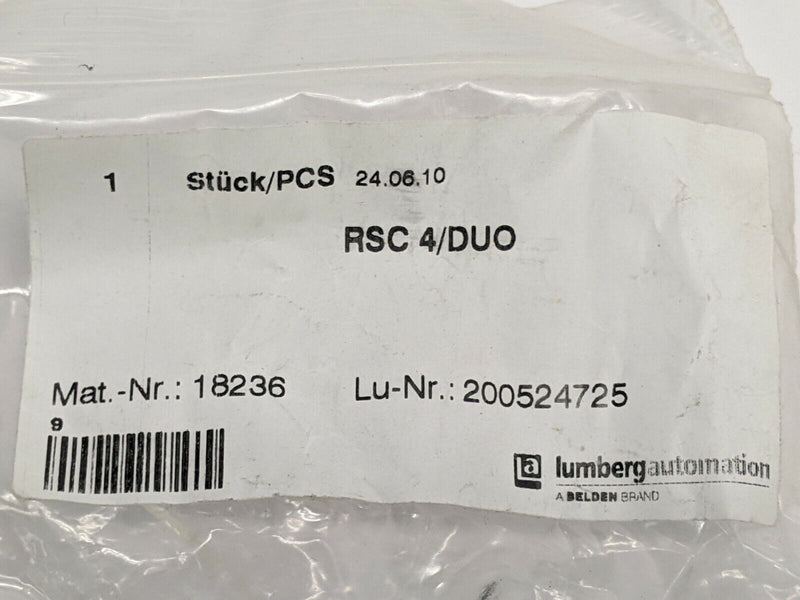 Lumberg RSC 4/DUO Micro Field Attachable Connector, M12, 4-Pole, 18236 - Maverick Industrial Sales