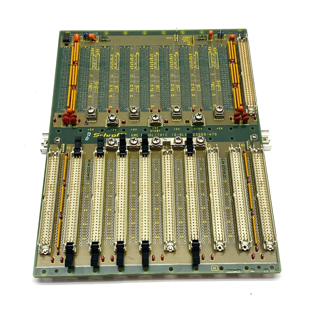 Schroff 23000-470 VME Monolithic 10-Slot Backplane UIC p/n 46861701 - Maverick Industrial Sales
