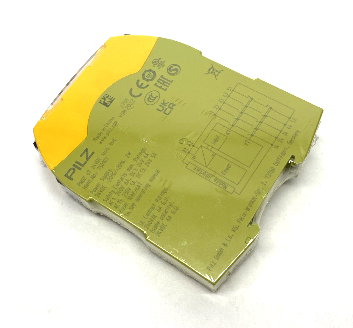 Pilz 750107 Sigma Safety Expansion Contact Relay PNOZ s7 24VDC 4 n/o 1 n/c - Maverick Industrial Sales
