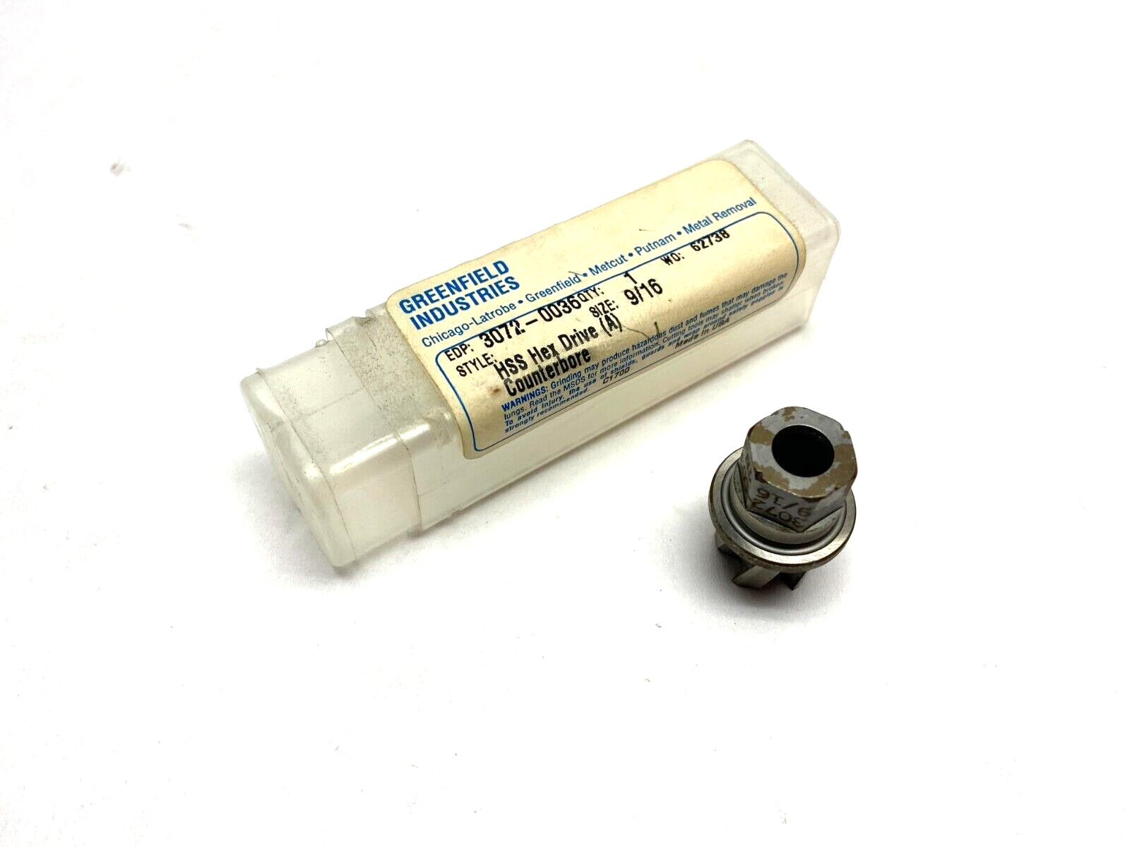 Greenfield Metcut 3072-0036 Hex Drive Counterbore Mill Tip 9/16" - Maverick Industrial Sales
