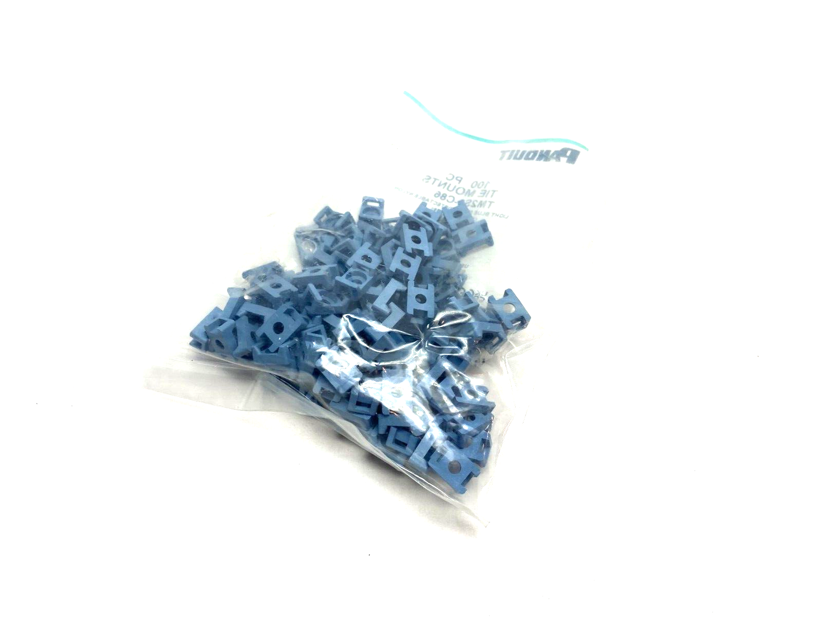Panduit TM2S8-C86 Light Blue Metal Detectable Nylon Cable Tie Mount, PKG OF 100 - Maverick Industrial Sales