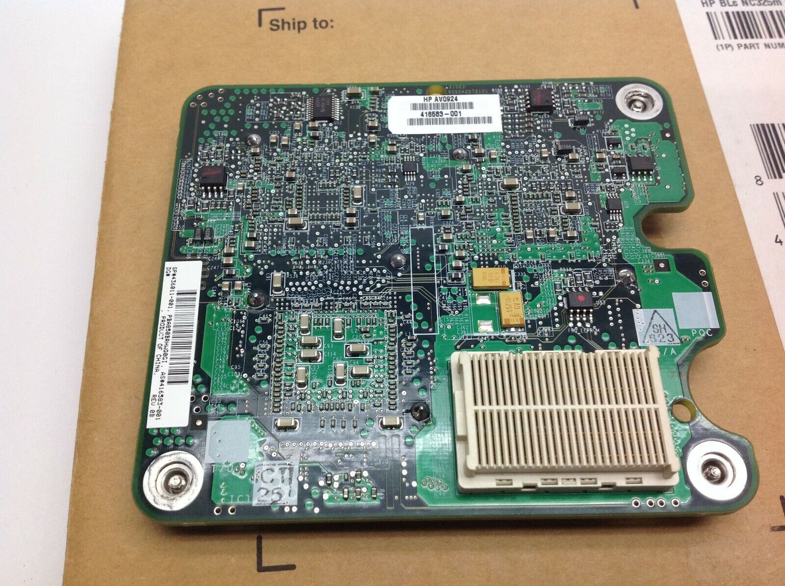HP 416585-B21 BLc NC325m NIC Adapter Option Kit 416583-001 - Maverick Industrial Sales