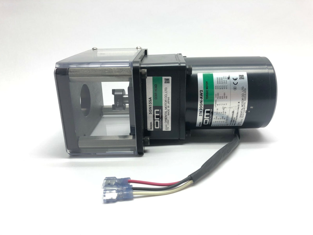 5TK20GN-AW2U / 5GN15SA | Oriental Motor 5TK20GN-AW2 Torque Motor & 5GN15SA Gear Head, Drive, Surekap - Used - Maverick Industrial Sales