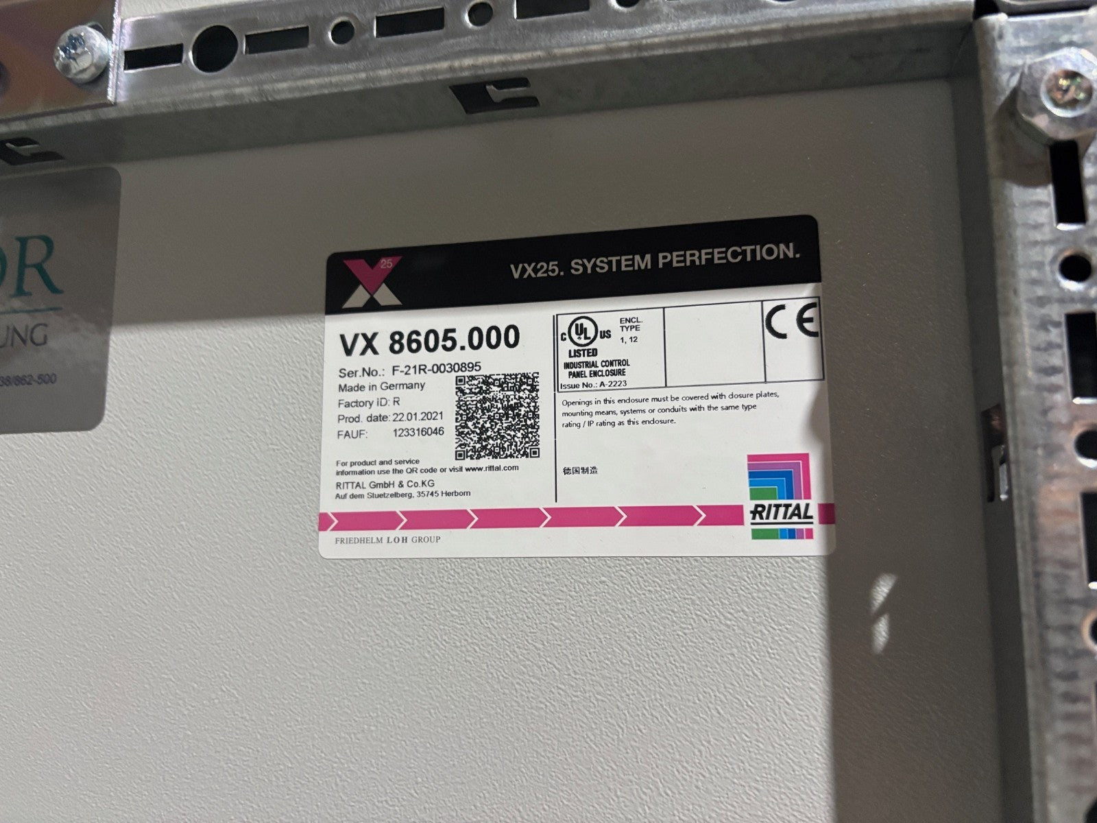 Rittal VX25 4-Bay Electrical Enclosure Cabinet System VX 8805 VX 8605 - Maverick Industrial Sales