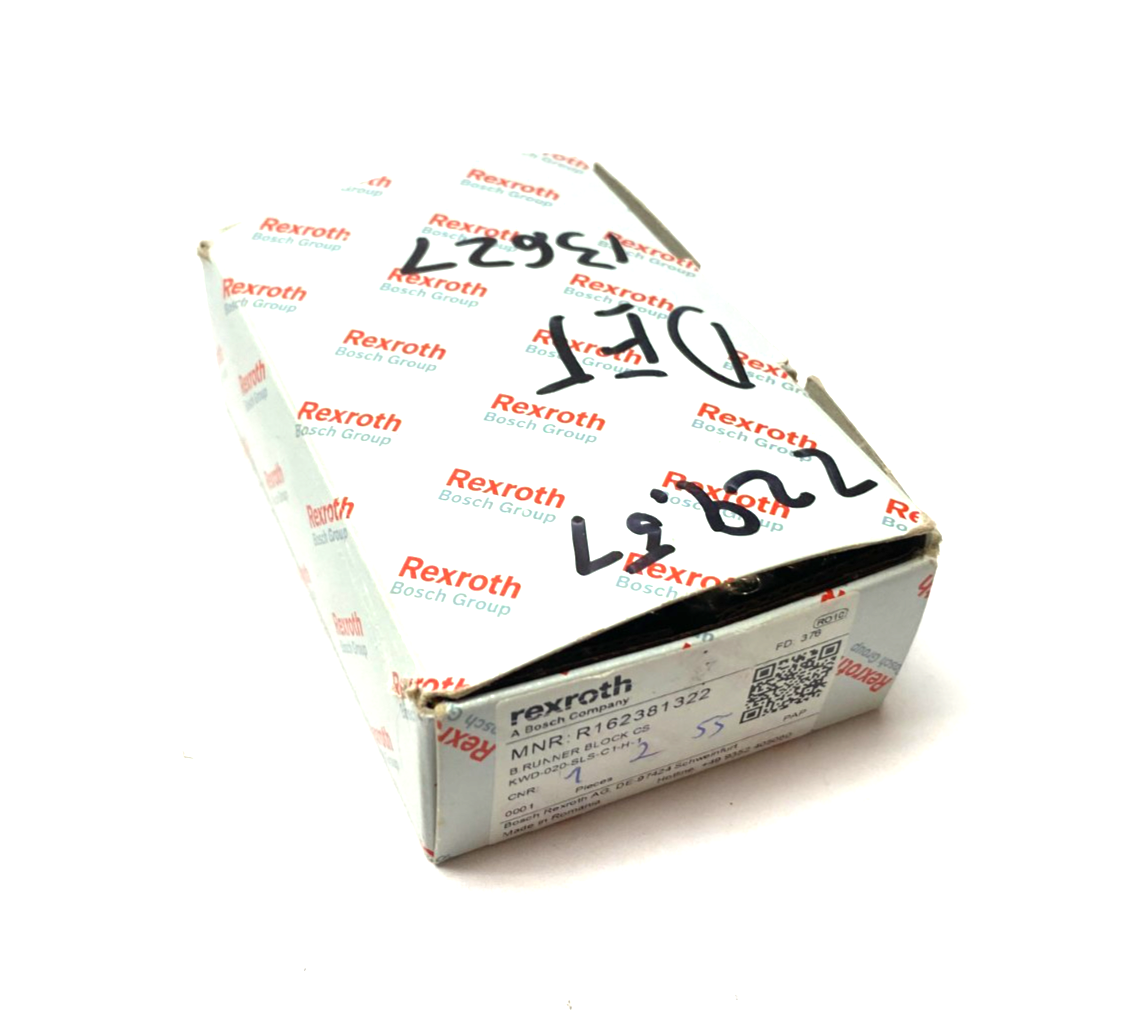 Bosch Rexroth R162381322 Carbon Steel Ball Running Block KWD-020-SLS-C1-H-1 - Maverick Industrial Sales