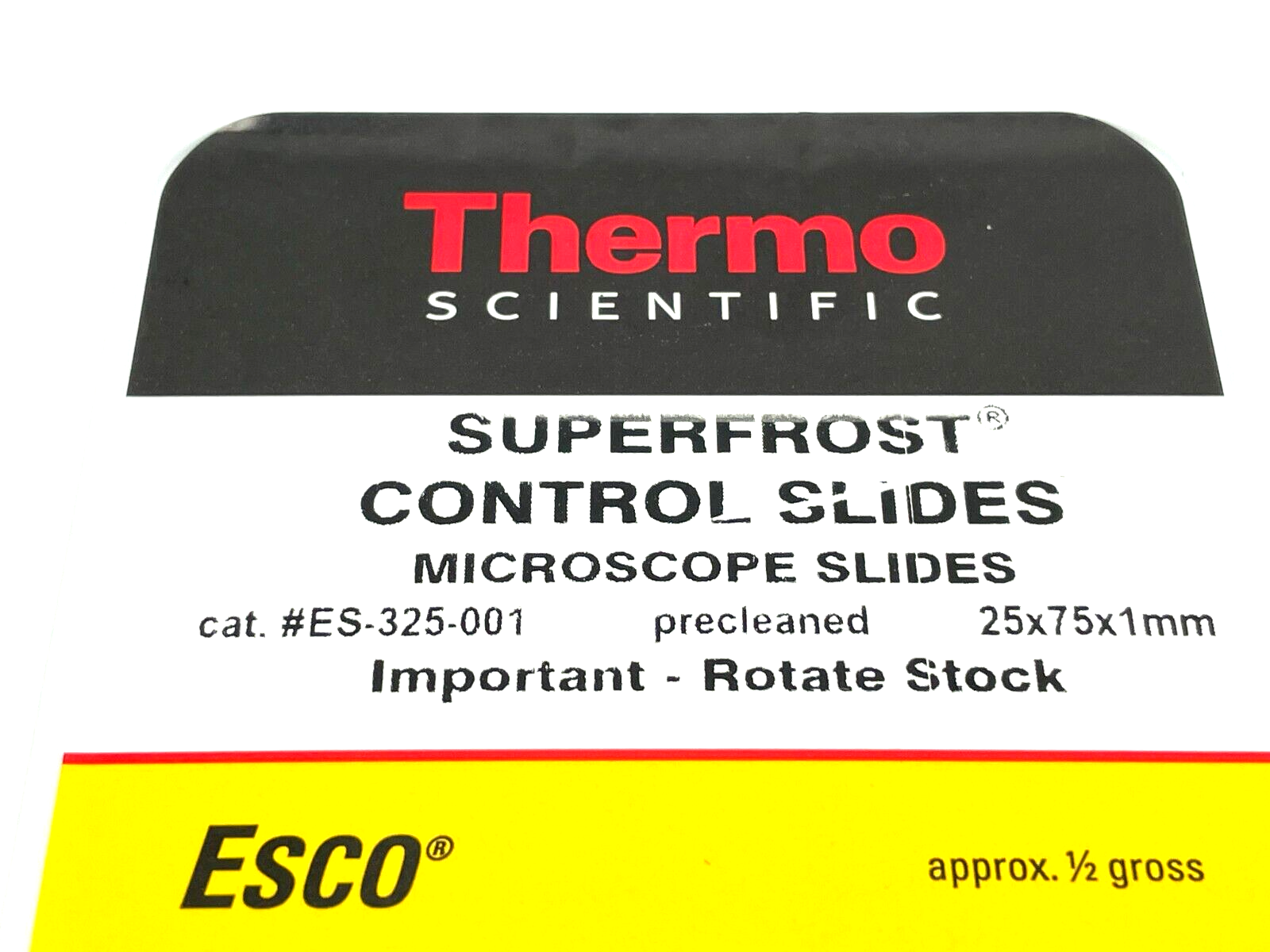 Thermo Scientific ES-325-001 SuperFrost Control Slides 1/2 Gross - Maverick Industrial Sales