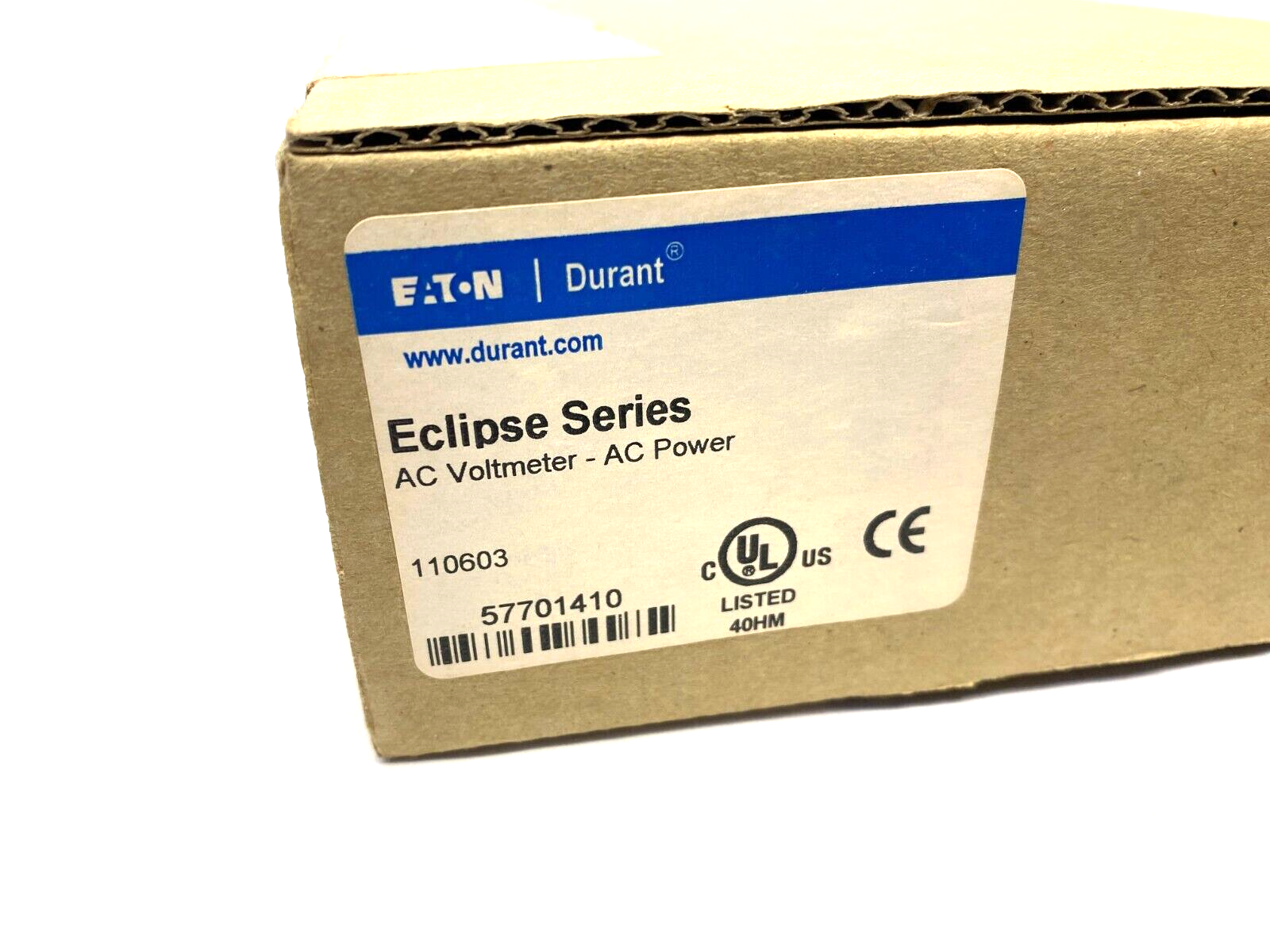 Eaton Durant 57701410 Eclipse Series AC Voltmeter-AC Power Panel Mount 57701-410 - Maverick Industrial Sales