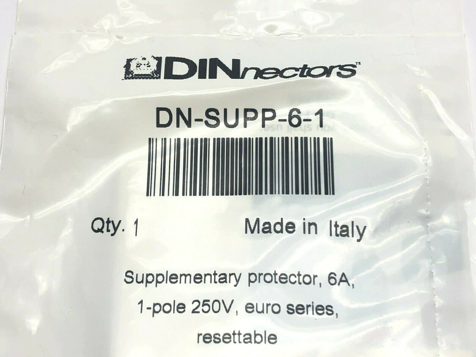 DINnector DN-SUPP-6-1 Miniature Supplementary Protector 6A 1-Pole 250V - Maverick Industrial Sales