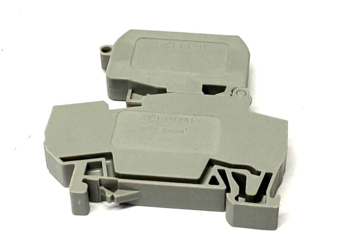 Wago 281-611 2-Conductor Fuse Terminal Block 4mm², Cage Clamp, Gray, LOT OF 10 - Maverick Industrial Sales