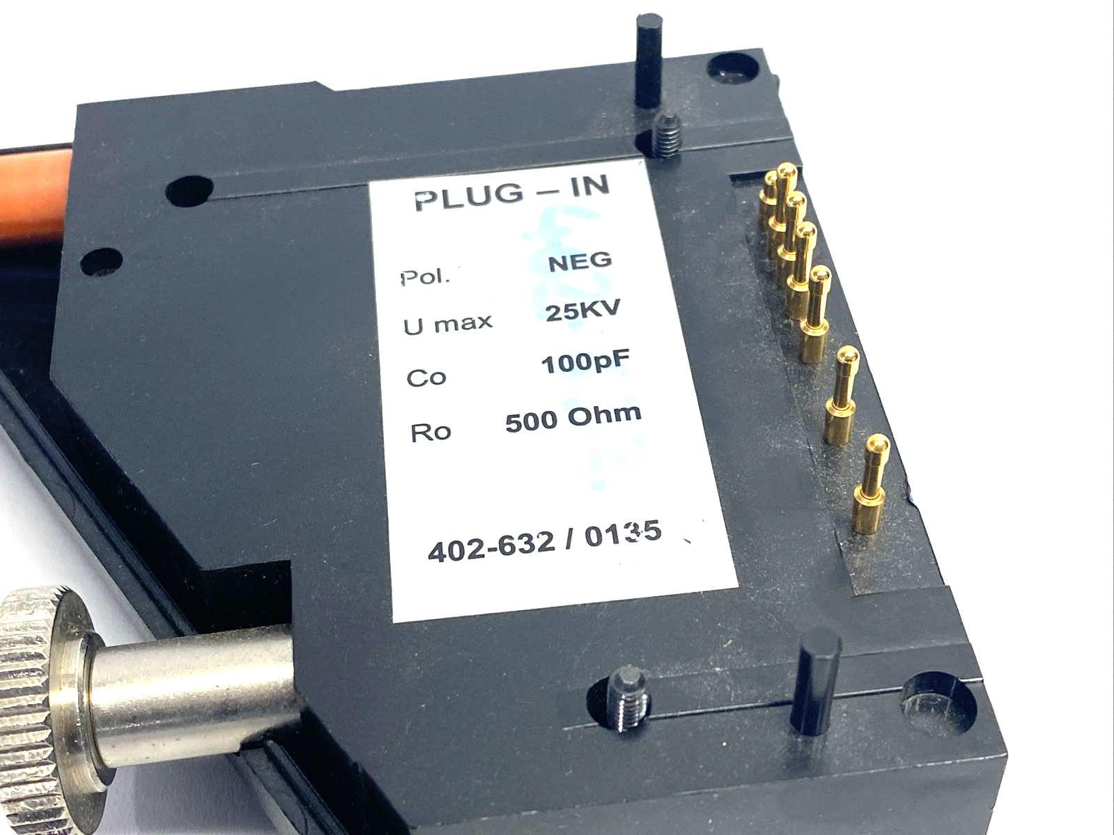 Schaffner 402-632 Electrostatic Discharge Network Neg. 100pF 500 Ohm STUCK PIN - Maverick Industrial Sales