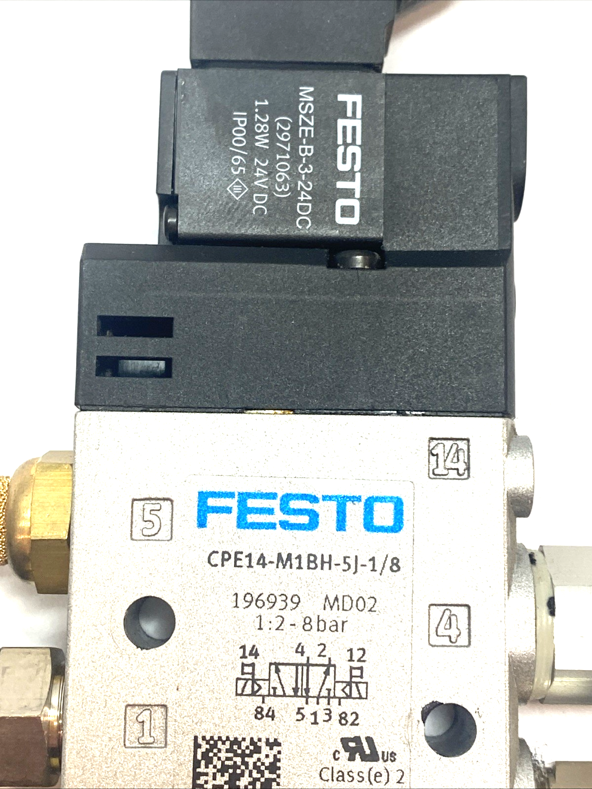 Festo CPE14-M1BH-5J-1/8 Valve w/ MSZE-B-3-24DC Coil Solenoid 24V DC Pneumatic - Maverick Industrial Sales