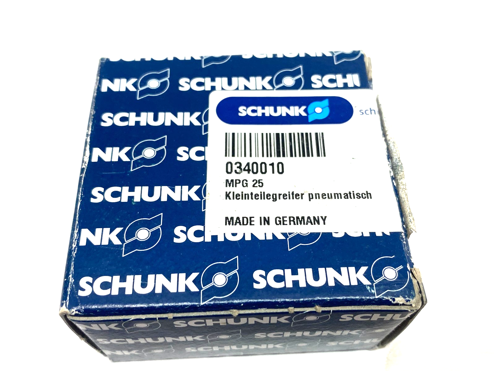 0340010 | Schunk 2-Finger Parallel for Small Components MGP 25, 3mm Stroke per Jaw - New – Open Box - Maverick Industrial Sales