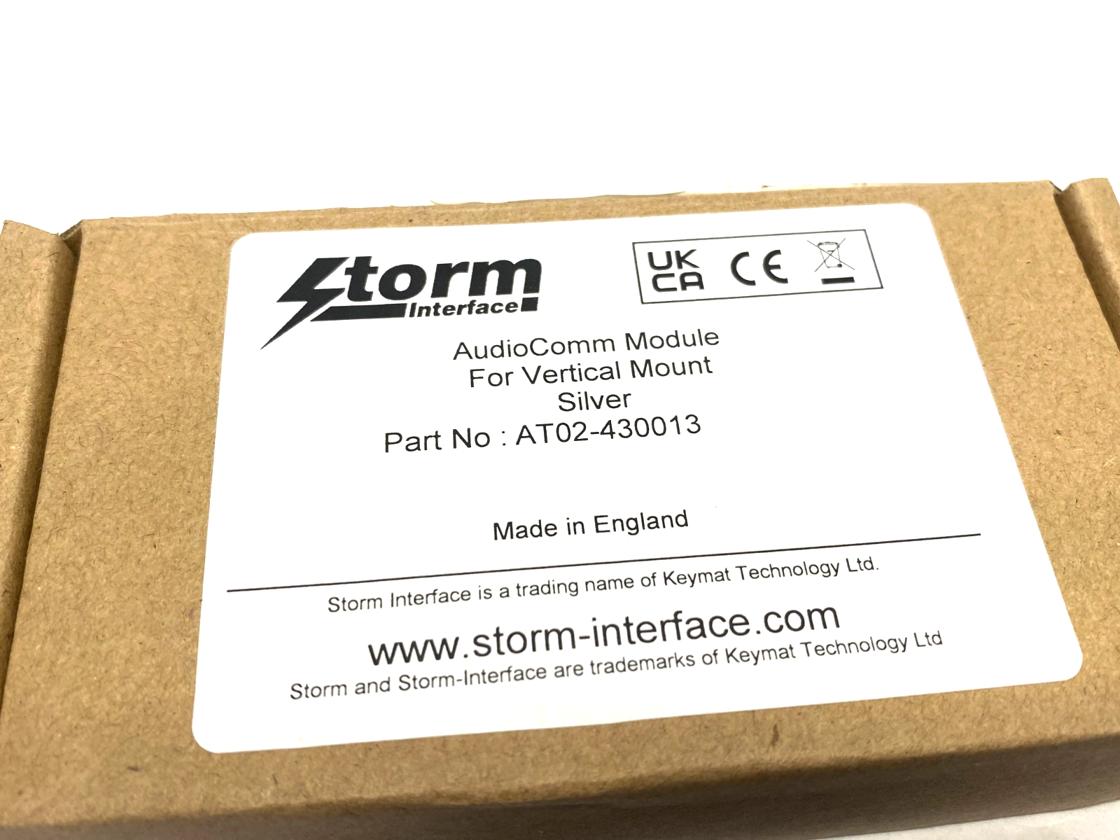 AT02-430013 | Storm Interface AudioComm Module, Silver, Vertical Mount - New – Open box - Maverick Industrial Sales