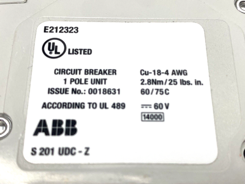 ABB E212323 Circuit Breaker 1-Pole Unit 60V - Maverick Industrial Sales